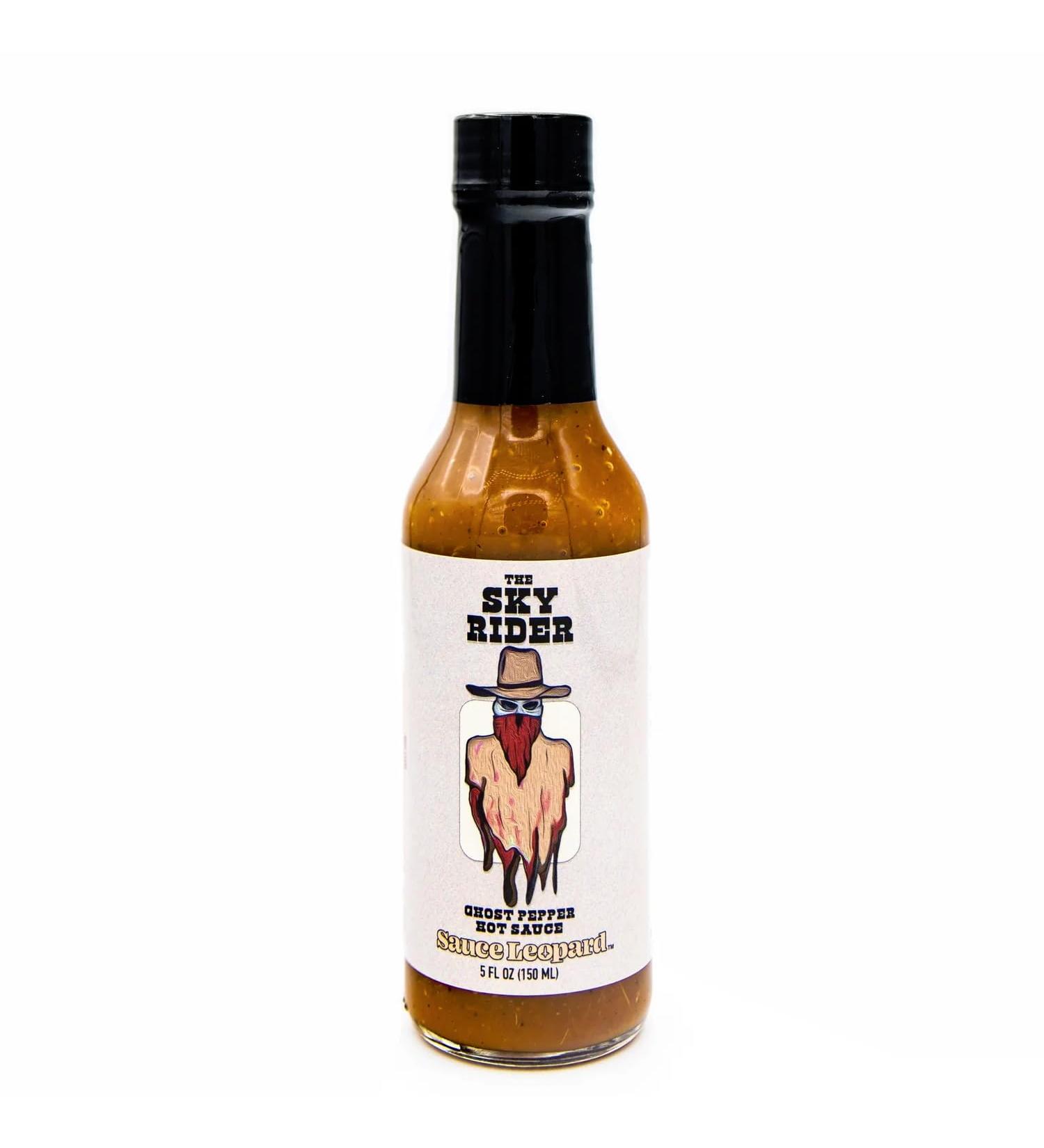 Sauce Leopard The Sky Rider Ghost Pepper Bhut Jolokia Hot Chilli Sauce Jalapeno Spicy Habanero Pepper All Natural 150ml