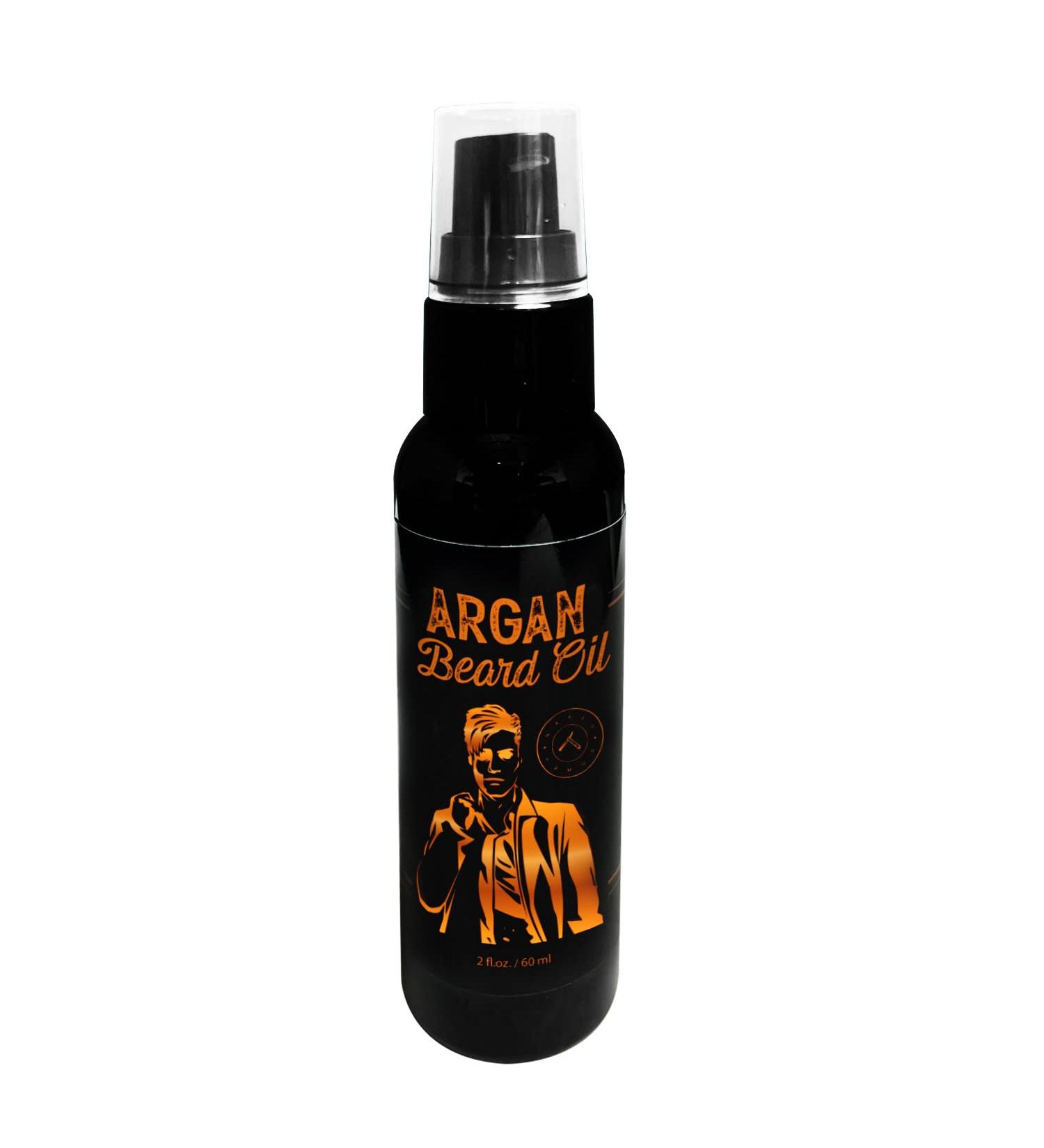 Naked Armor Argan Beard Oil - Organic 2 fl oz Men's Beard Oil for Smoother Softer Beards | All-Natural with Coconut Avocado & Babassu Oils | Made in USA - Perfect Gift for Men - Buy Online on GoSupps.com