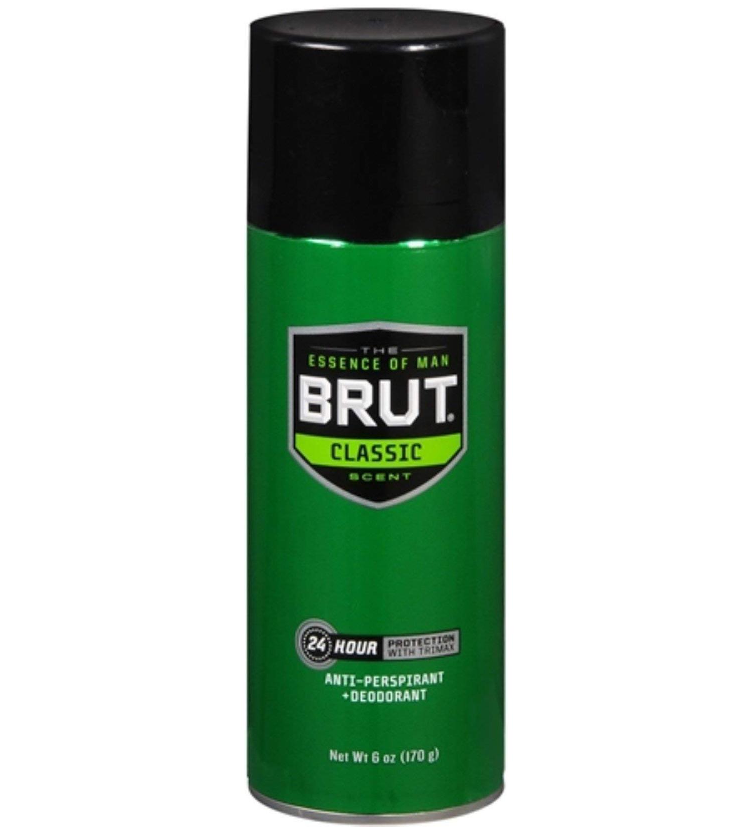 BRUT Anti-Perspirant Deodorant Spray Classic 6 oz (Pack of 4)