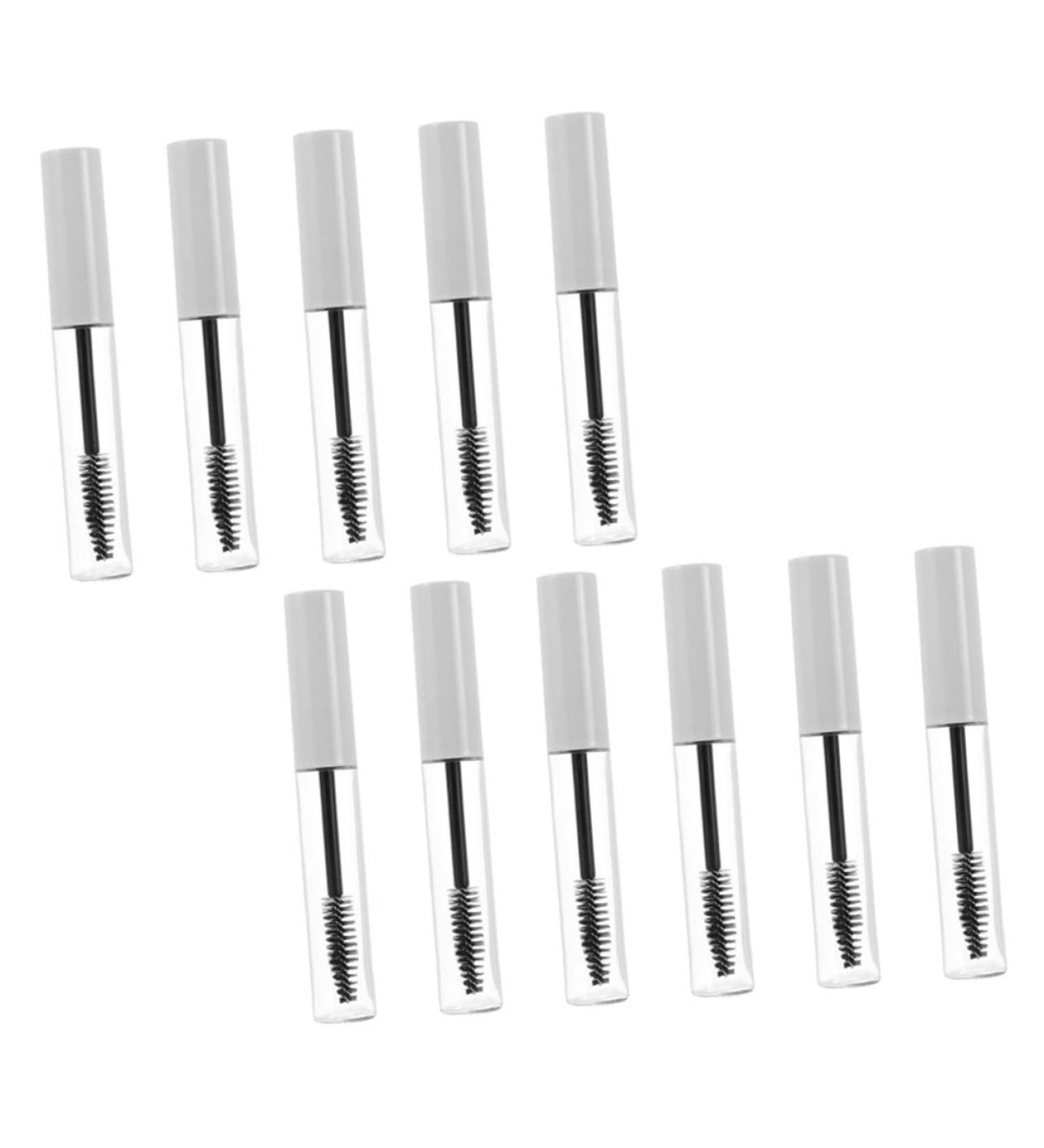 Angoily 11pcs Eyelash Tube Portable Mascara Bottle Lip Gloss Bottle Tubes Vials Mascara Tube White Plastic - Buy Online on GoSupps.com