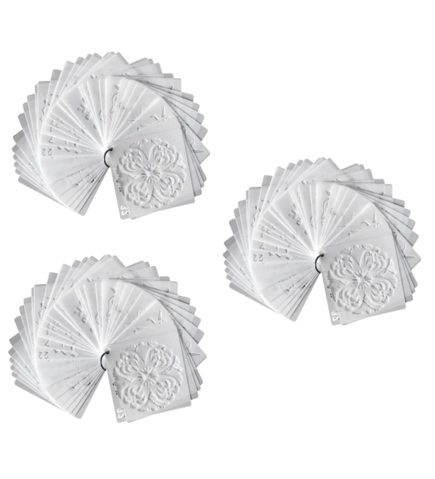 NUOBESTY 108 pcs Painting Square Plastic Kit Circle Fashion White Accessories Spraying Mixed Template Whitex3pcs 9X9cmx3pcs - Buy Online on GoSupps.com