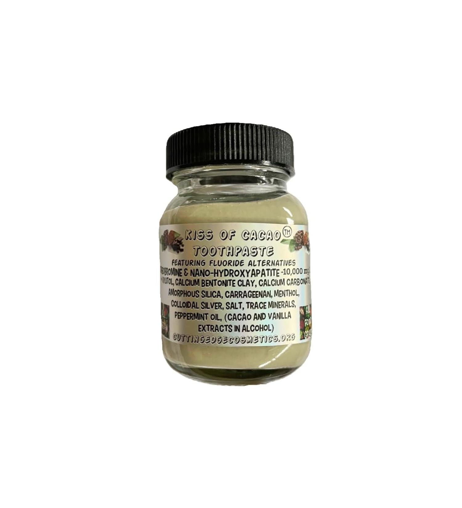 Kiss of Cacao Enamel remineralization Toothpaste w (10 000 mg/L - 1% Theobromine + EU Approved nanohydroxyapatite): 2 oz jar. Compare to: Bliss Energetics Tooth Putty or Uncle Harry's Tooth Powder - Buy Online on GoSupps.com