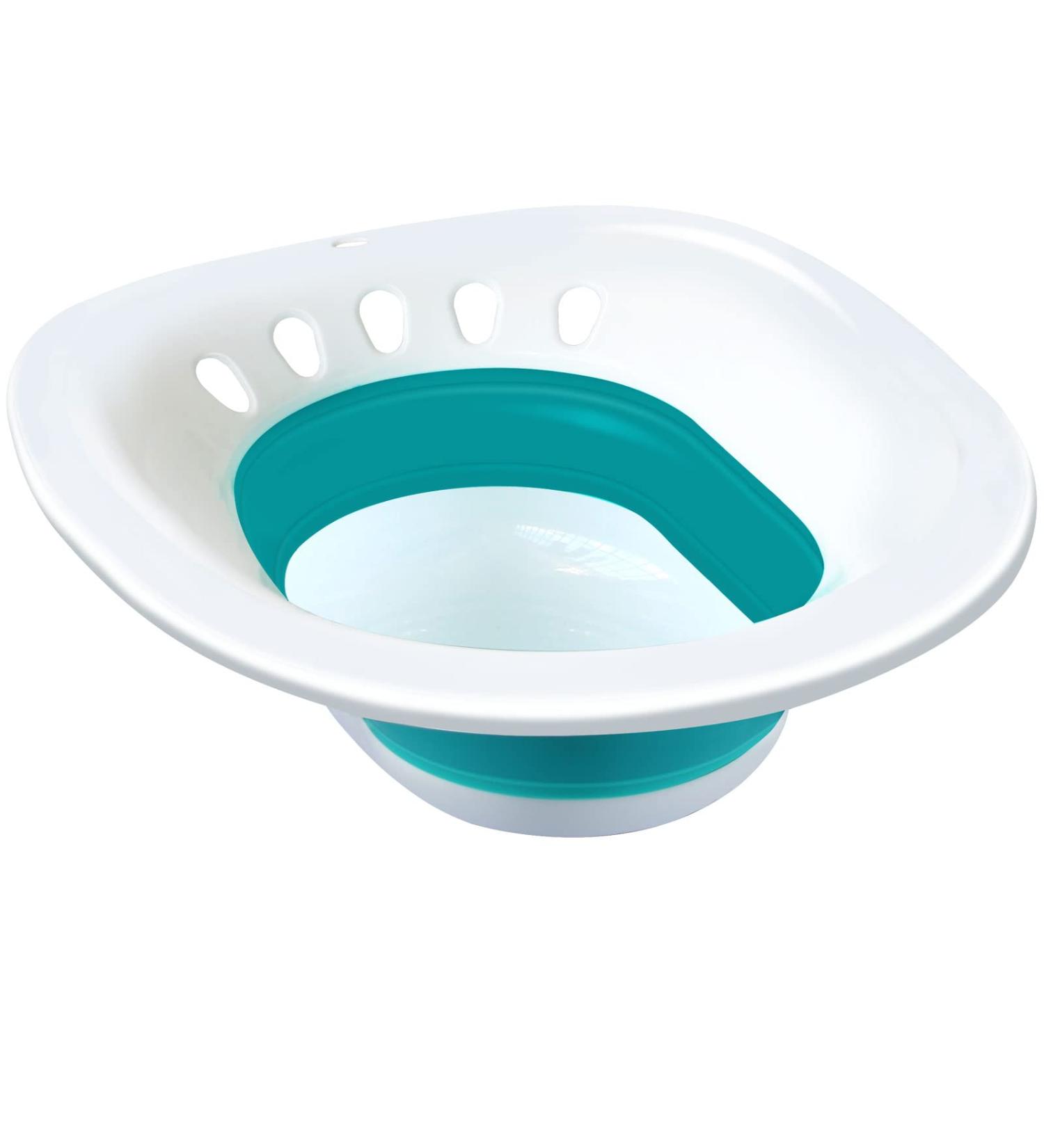 Sitz Bath Kit for Hemorrhoids and Postpartum Care - Foldable, Designed for Perineum Soaking - Ideal for Hemorrhoid and Anal Inflammation Treatment - Buy Online on GoSupps.com