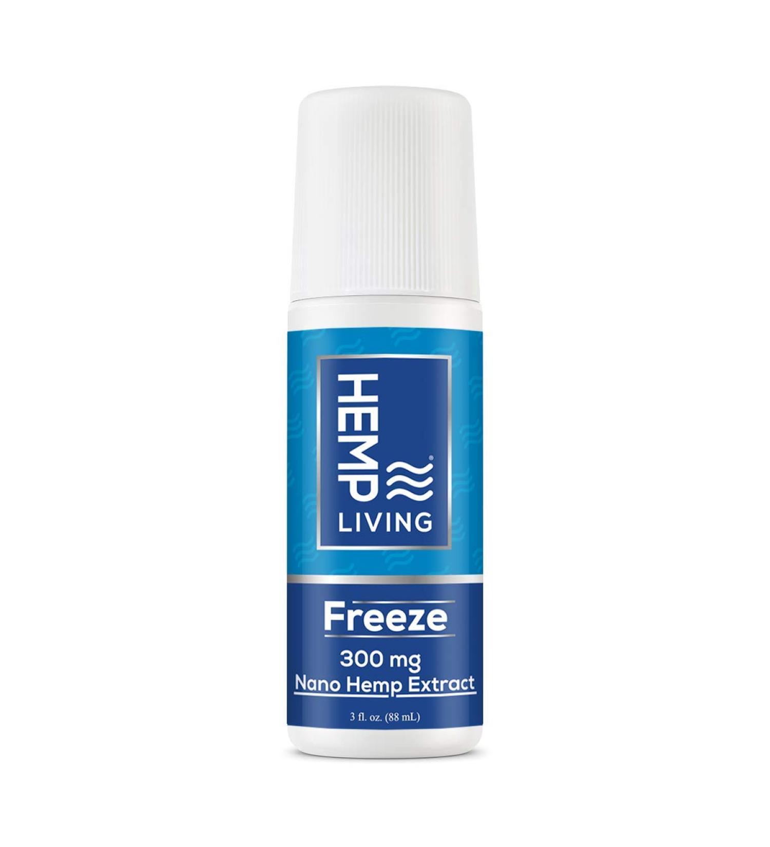 Hemp Living Freeze Nano Hemp Extract | Topical Cold Therapy Roll On 300 MG | Enhanced Absorption | 3 oz - Buy Online on GoSupps.com