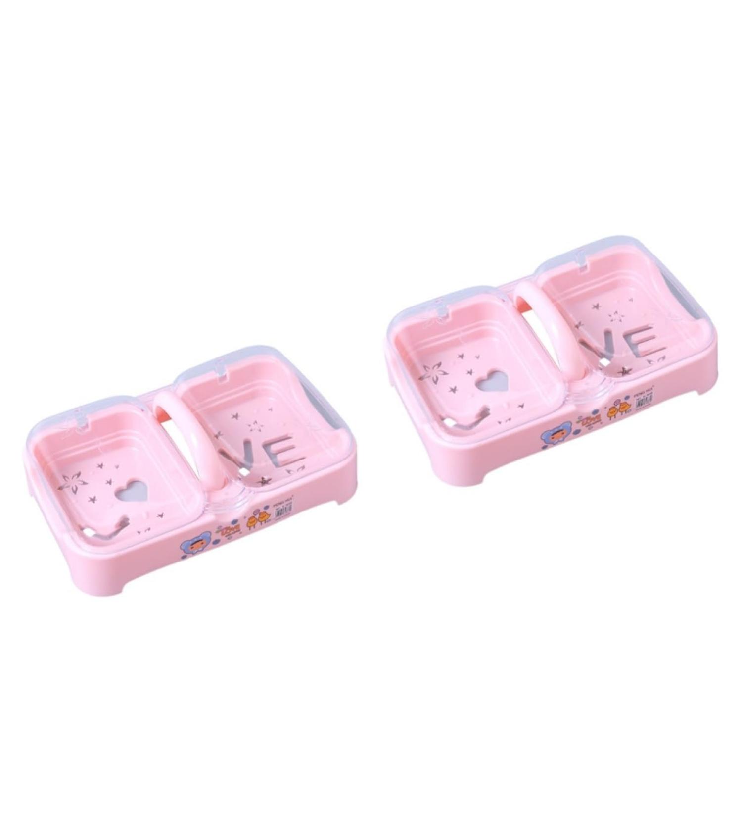 Amosfun 2pcs Box Soap Case Kitchen Asseriories Soap Dish with Lid Kitchen Accessories Storage for Bathroom Nordic Powder Soap Dish Kitchen Assesorie Soap Holder Soap Box Portable Pink Pinkx2pcs mediumx2pcs - Buy Online on GoSupps.com