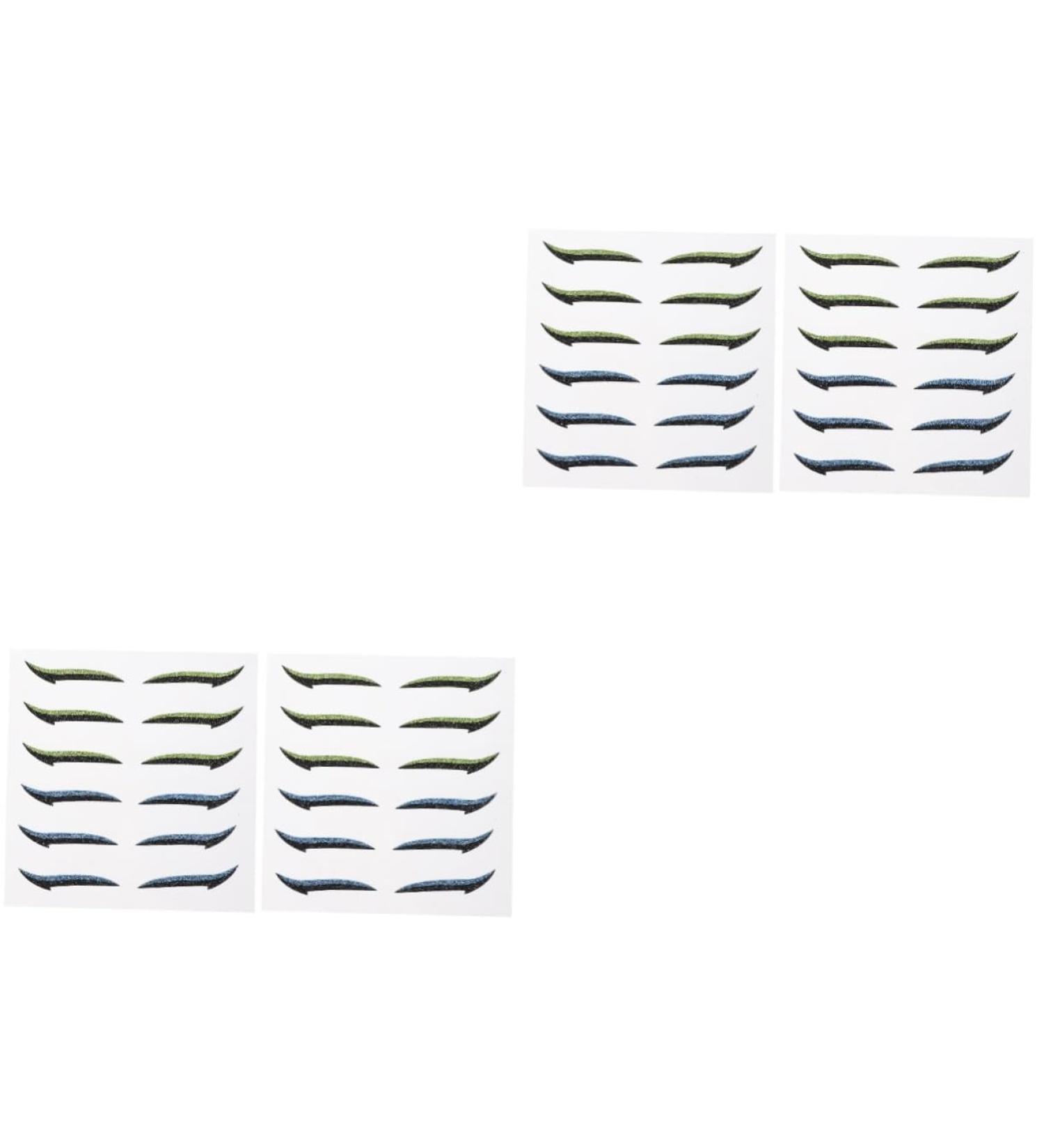 FOMIYES 24 Pairs Glitter Eyeliner Cat Eyeliner Sticker Invisible Eye Line Strips Eyes Adhesive Tape Miss - Buy Online on GoSupps.com