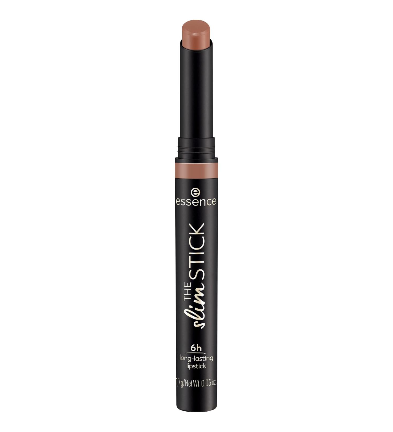 Essence the Slim Stick lipstick No. 101 nude long-lasting nourishing express results color-intensive matt vegan without perfume without alcohol without parabens 1 Pack (1.7 g (1 Pack) 101 choc-o-Holic