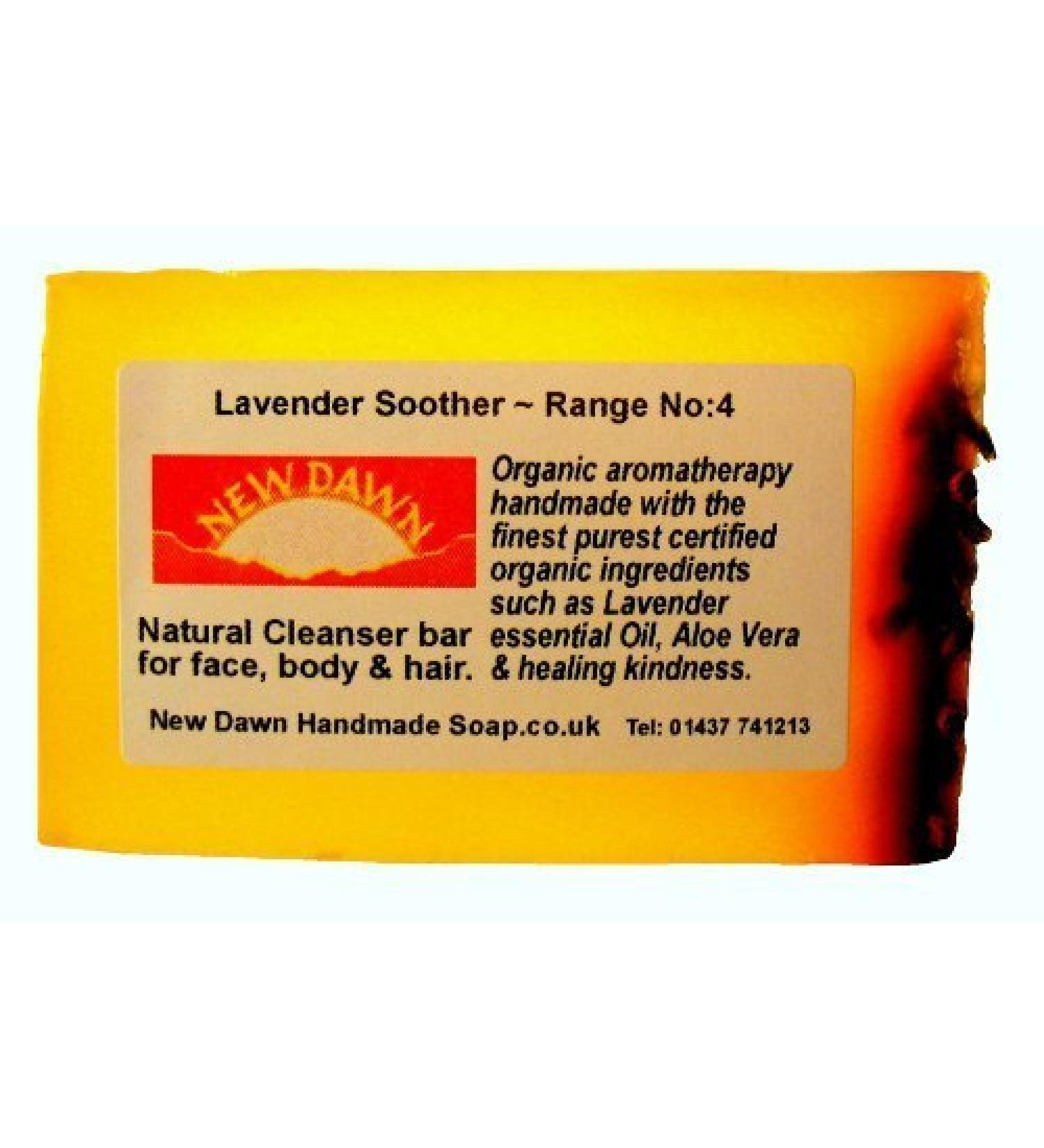 Handmade Natural Lavender Soap Bar - Range No.4 - Eczema/Rash/Itchy Skin and Dermatitis Relief - 35g - Sample/Travel Size