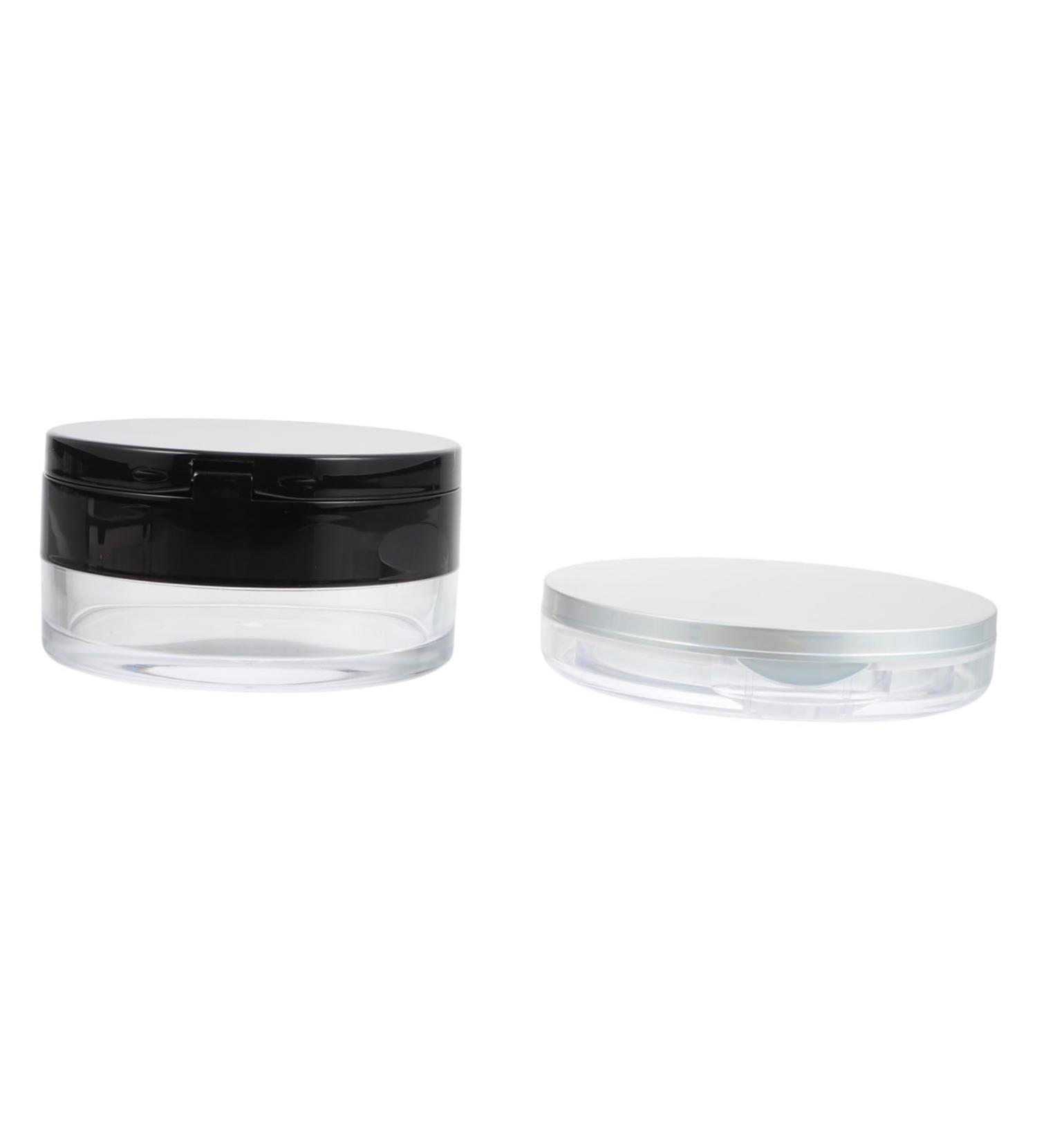Beavorty tui Poudre de Maquillage Portable 2 Pcs 20 G 3 G Bo tes Compactes Miroir et Houppette pour Femme Usage Voyage et Maquillage Quotidien Abs Noir et Argent  - Buy Online on GoSupps.com