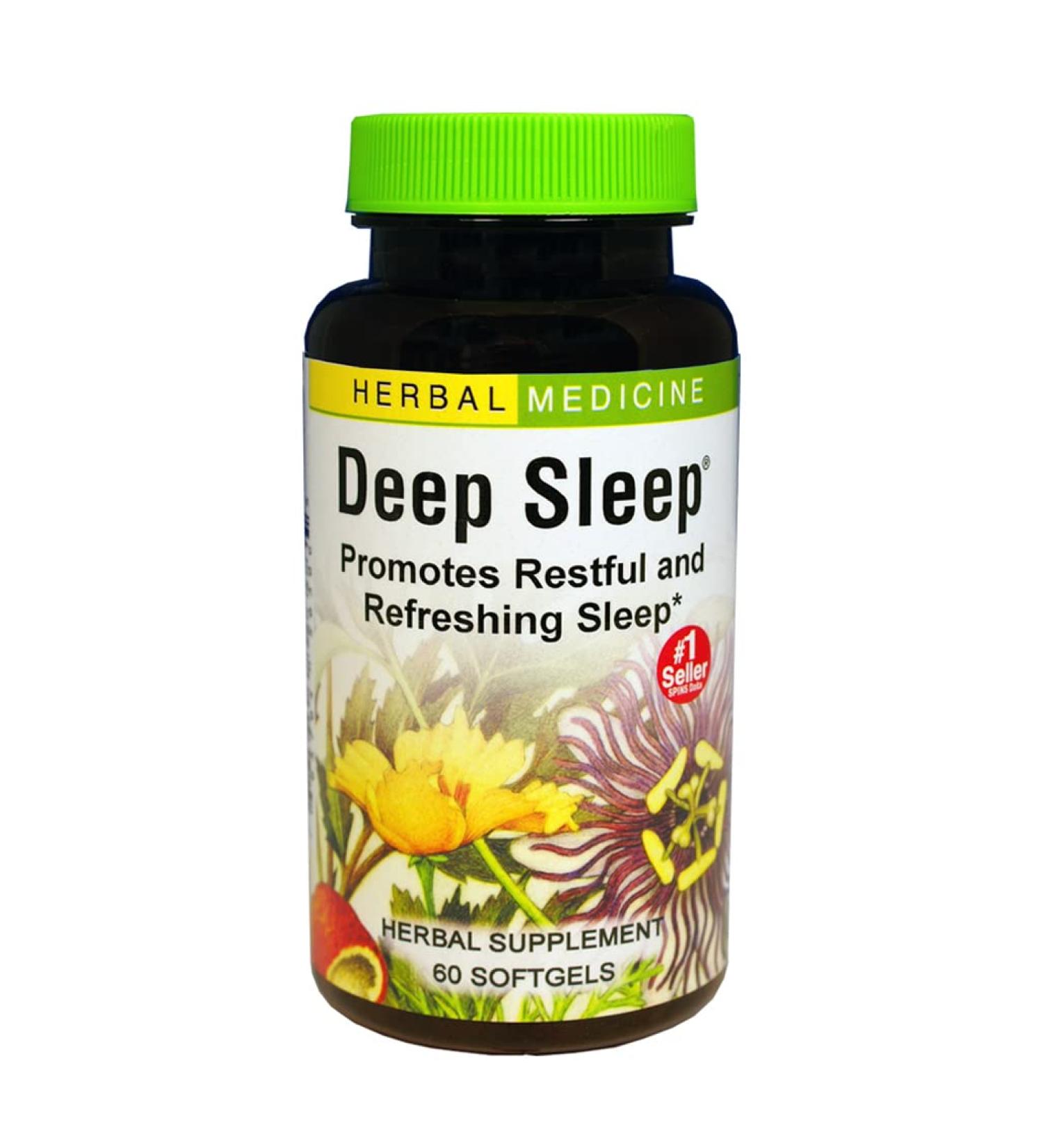Herbs Etc. Deep Sleep Softgels - 60 Fast-Acting Capsules for Restful Sleep - Buy Online on GoSupps.com