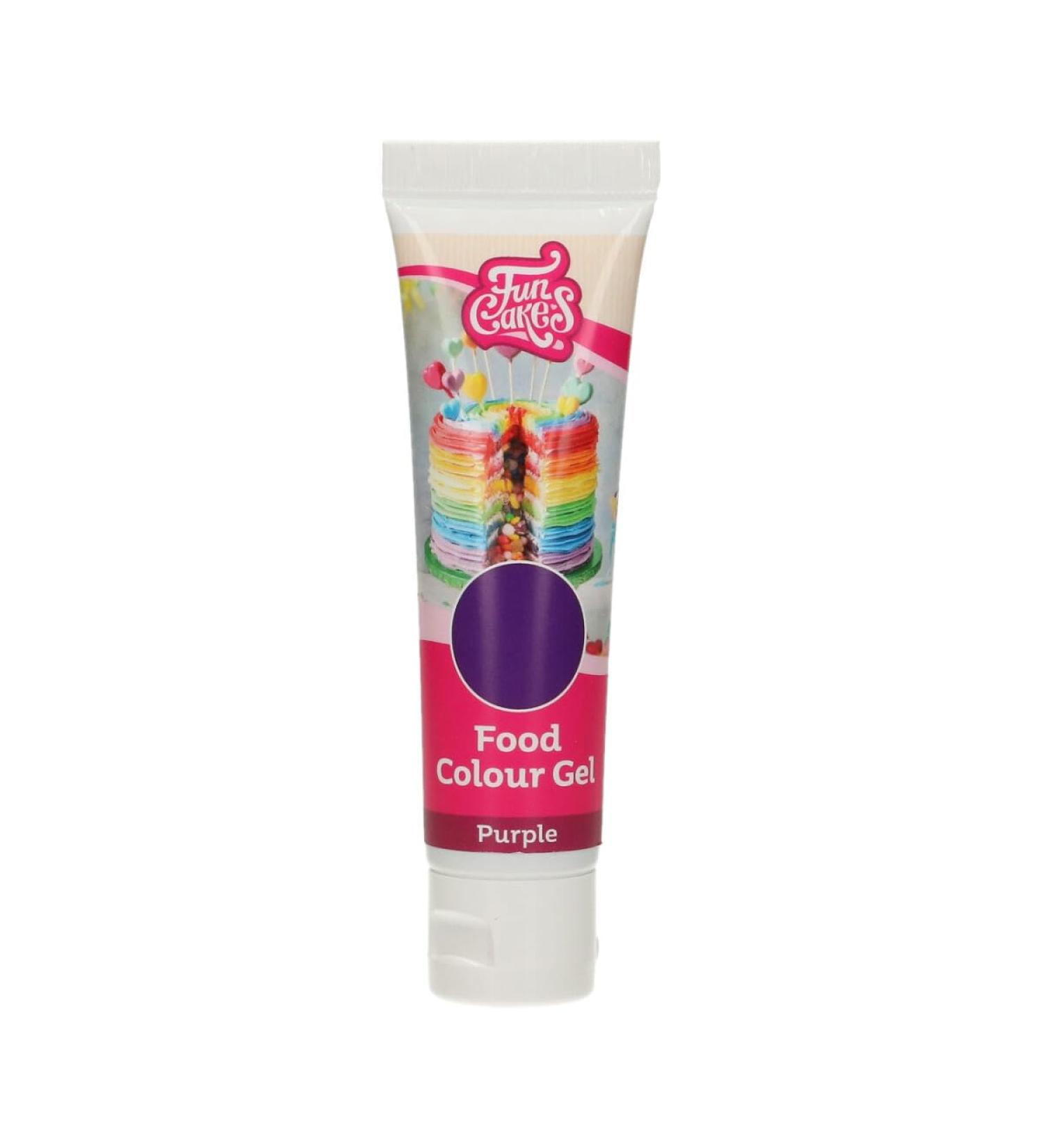 Funcakes Food Color Gel Violet - Highly Concentrated Purple Food Coloring for Dough Cream Fondant & Marzipan - Simple Dosage - Halal - 30g - Buy Online on GoSupps.com