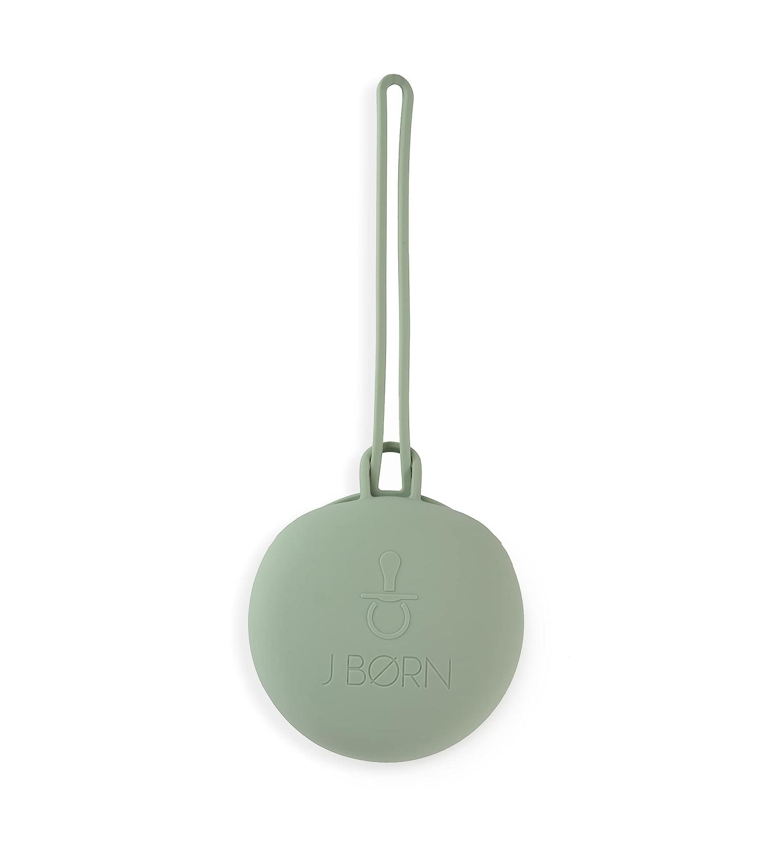 J.B rn Silicone Pacifier Box | Easy-to-Clean Holder for 3 Pacifiers | Travel-Friendly Schnulleretui in Sage - Perfect Baby Care Solution - Buy Online on GoSupps.com