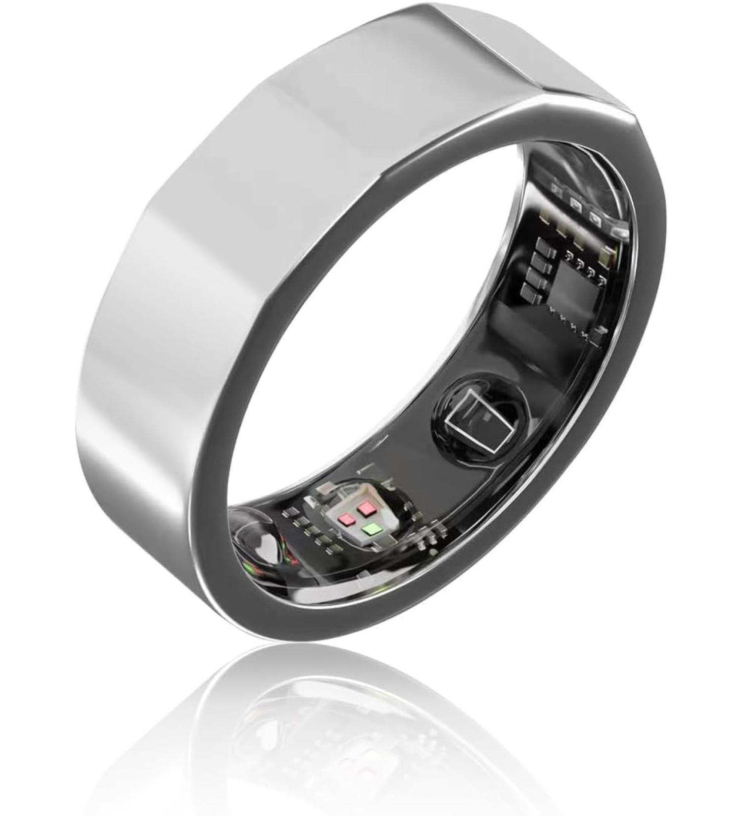Smart Ring Health Tracker for Blood Oxygen Sleep Tracking Heart Rate Pedometer APP Body Temperature Compatible with iOS and Android Long Endurance NFC Wireless Charging (12) 7