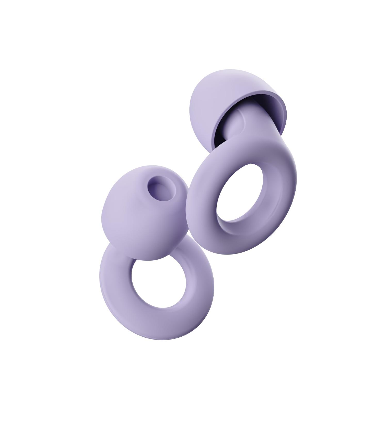 Loop Quiet Earplugs for Sleeping - Soft Reusable Silicone Hearing Protection with 8 Attachments (XS/M/L) - SNR 24DB & NRR 14 - Perfect for Travel & Concentration - Violet - Buy Online on GoSupps.com