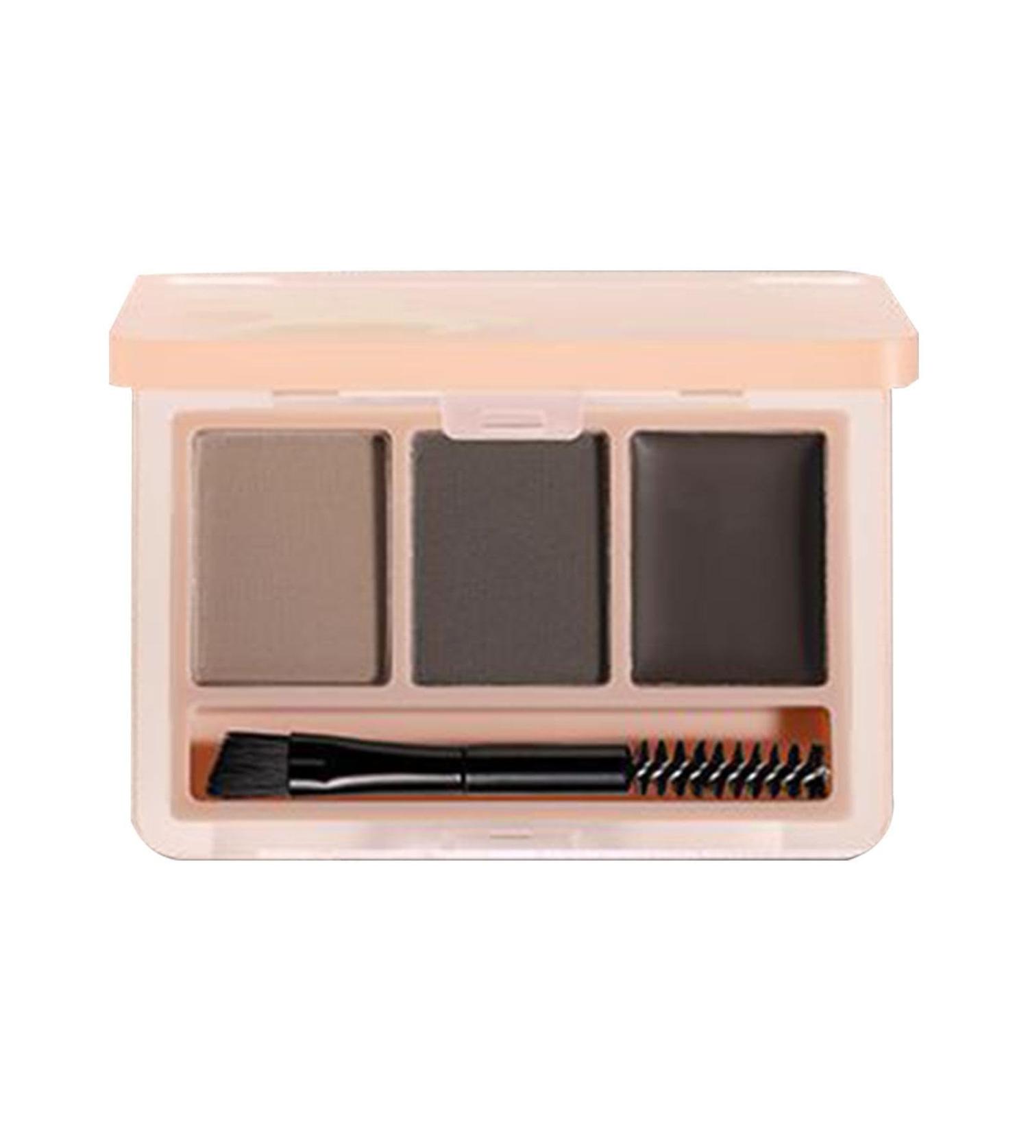 Eyebrow Powder Kit with Brush | Cosmetics Makeup Kit - Eyebrow Powder Sculpting Kit with Built-in and Brush Long-Lasting Brow Beauty Waterproof Compact Eyebrow Shaper Set for Women Tea Gray - Buy Online on GoSupps.com