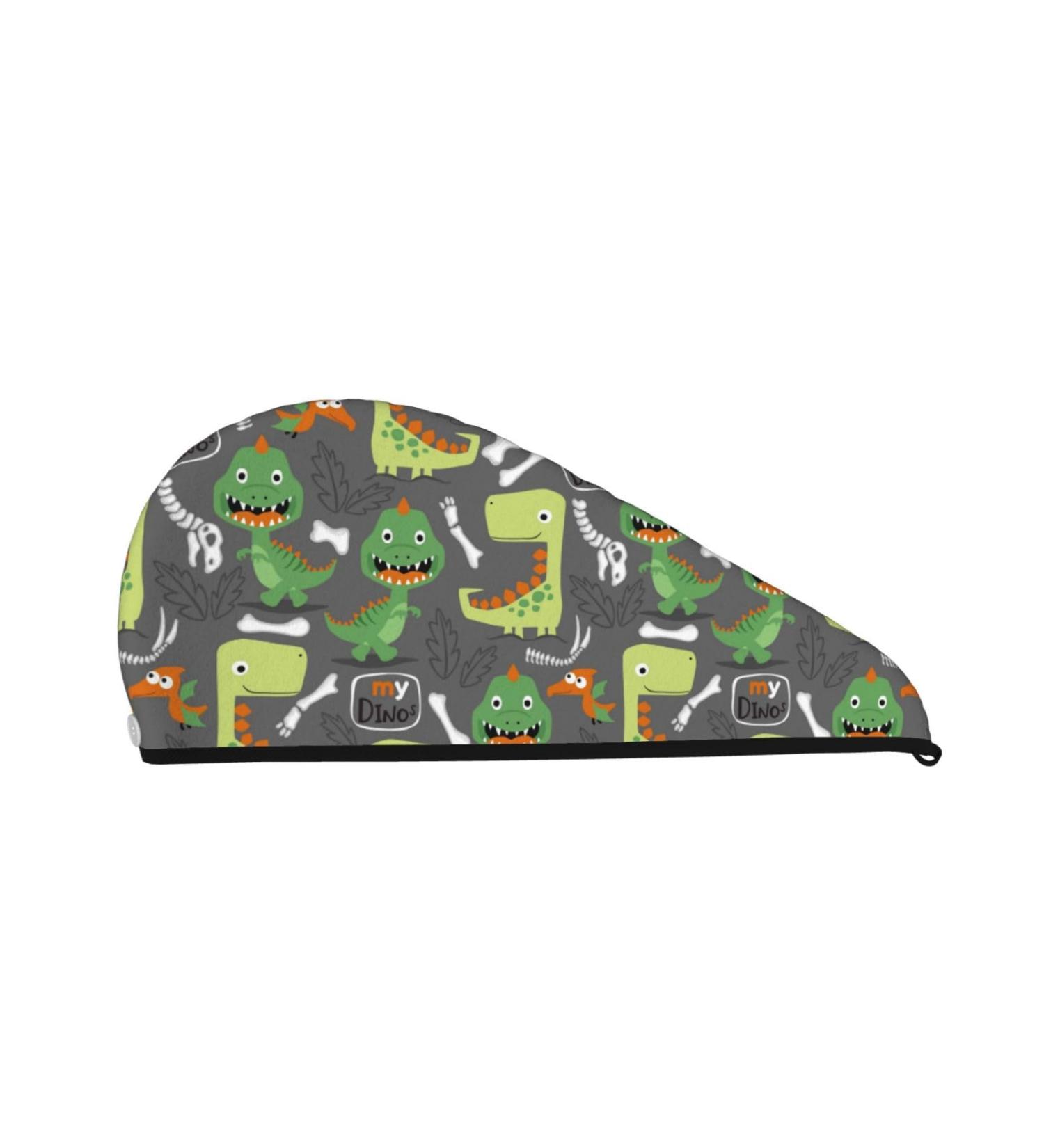 Buy Cartoon Dinosaurs Hair Towel Wrap | Quick Drying Turban for Effortless Hair Care - Buy Online on GoSupps.com
