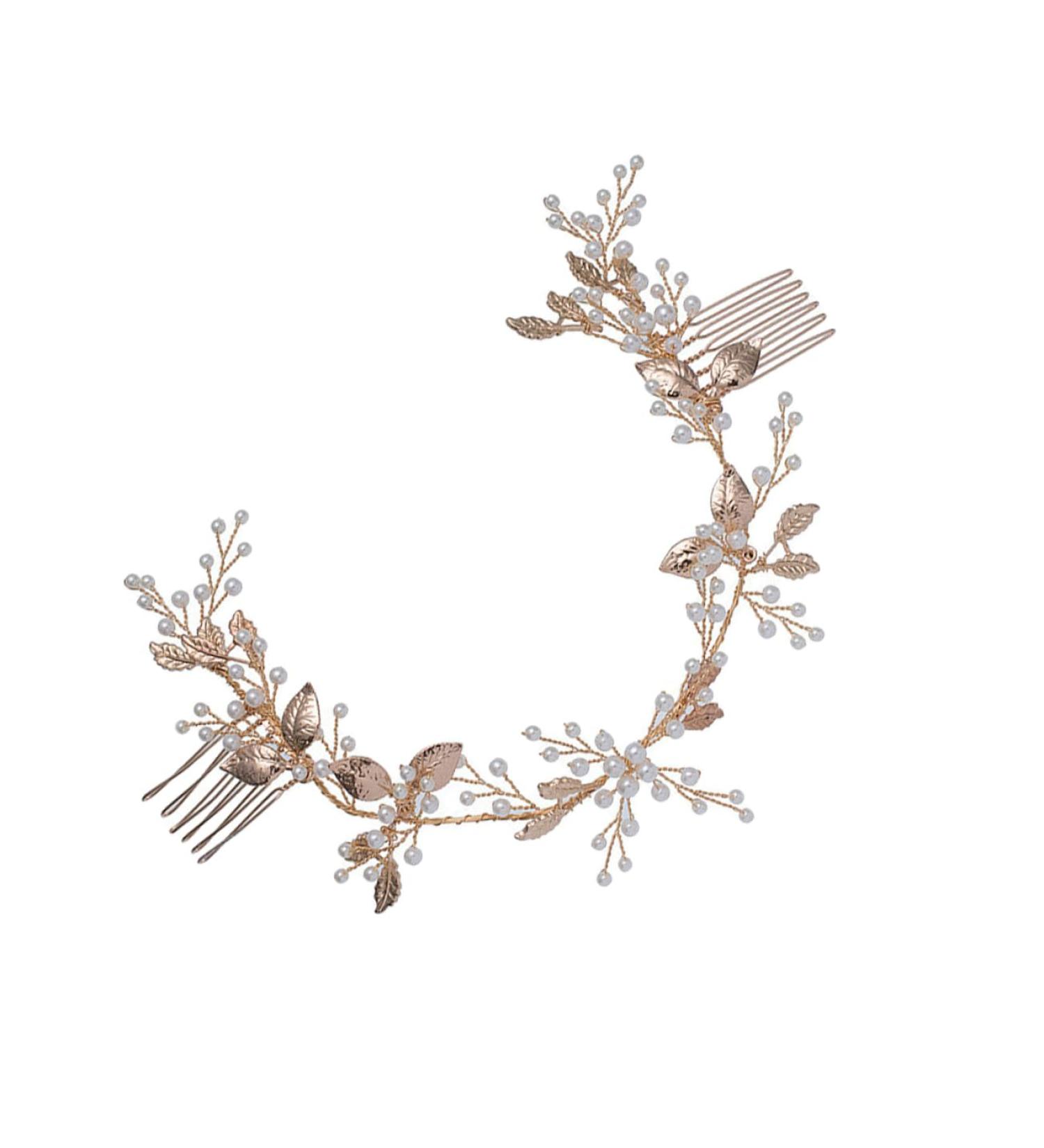 DOITOOL Bride Wedding Hair Comb Flower Girl Hair Accessories for Wedding Hair Accessory for Women Girls Hair Accessories Bridesmaid Hair Accessories Women Hair Accessories Leaves Dress - Buy Online on GoSupps.com