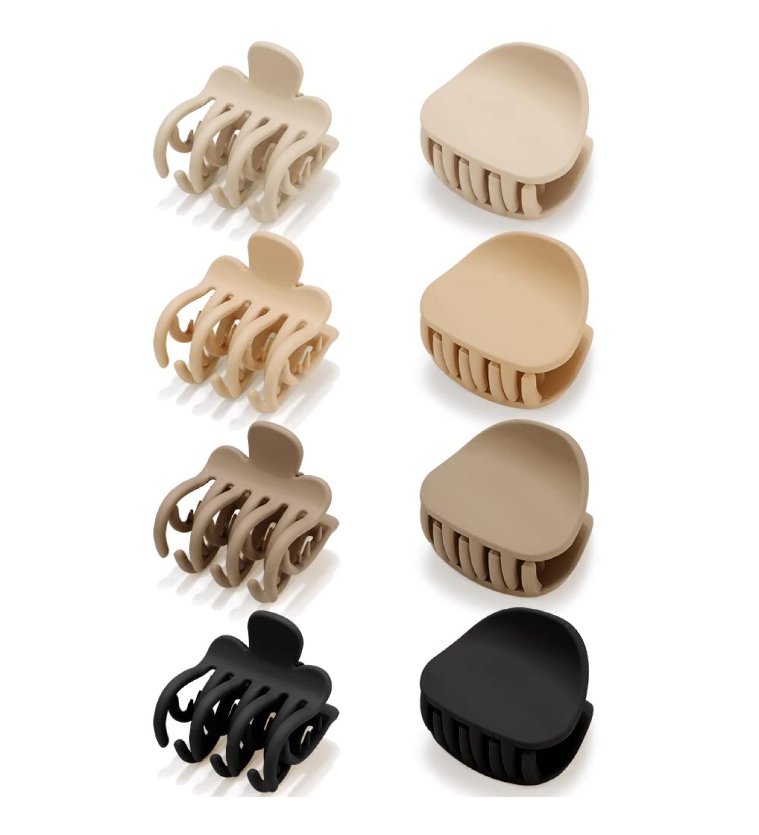 ATODEN Small Hair Clips - 8 Pcs Cute Neutral Claw Clips for Thin Hair, Matte Medium Hair Accessories for Thick & Fine Hair - Non slip Hair Clamps - Buy Online on GoSupps.com