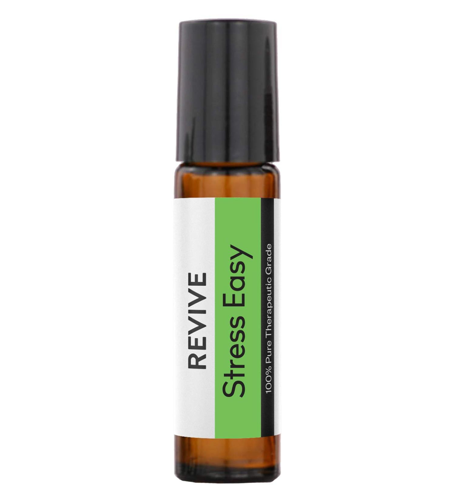 Stress Easy Roll-On by REVIVE Essential Oils | 100% Pure Therapeutic Grade for Aromatherapy Diffuser Massage & Skin Care - International Shipping Available - Buy Online on GoSupps.com