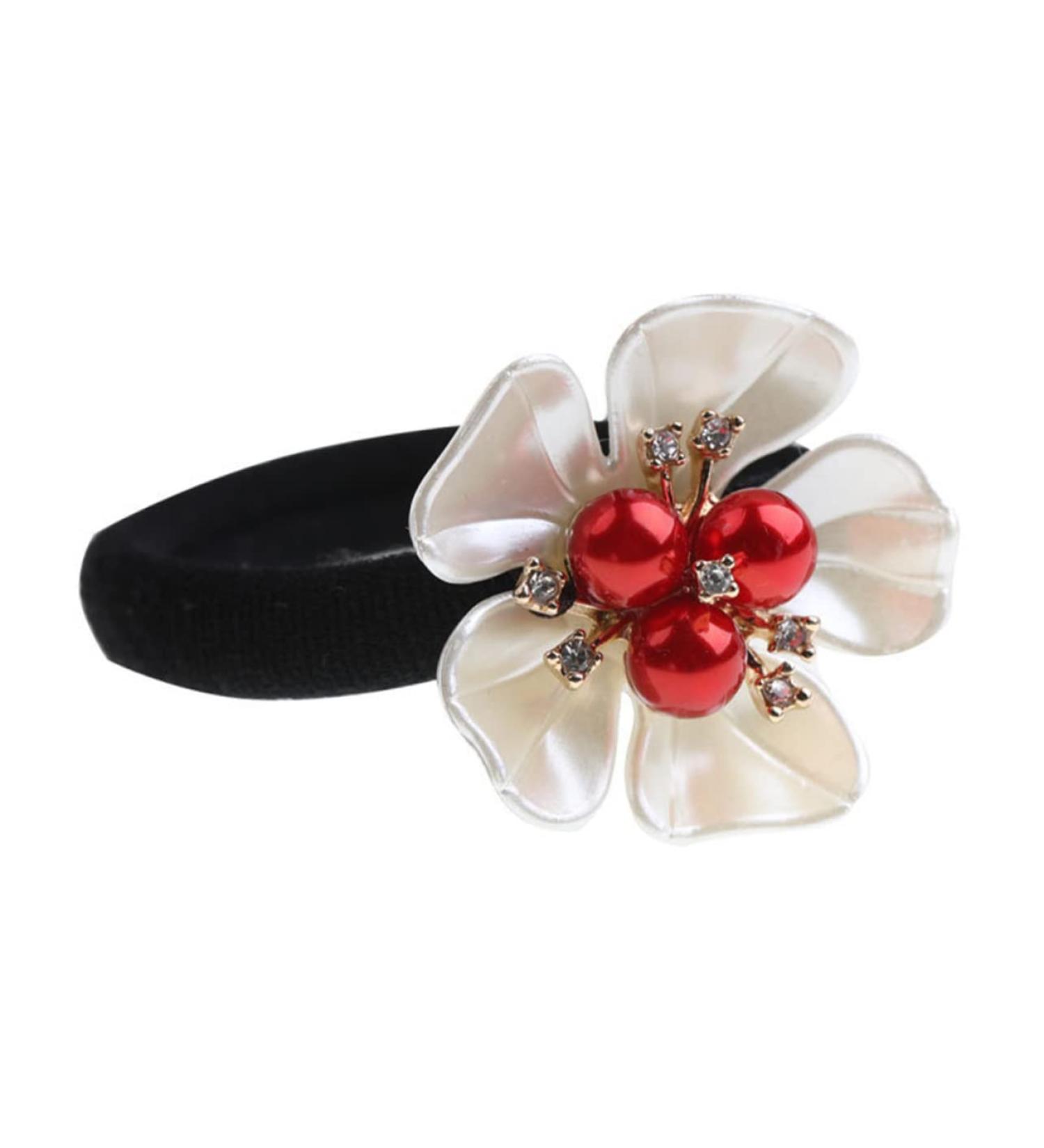Hair Accessories Hair Rope Satin Scrunchies Soft Hair Scrunchies Petal Hair Ring Hair Tie Hair Ribbons Premium Hair Scrunchies Headgear Pearl Miss Synthetic Shell Flower Resin - Buy Online on GoSupps.com
