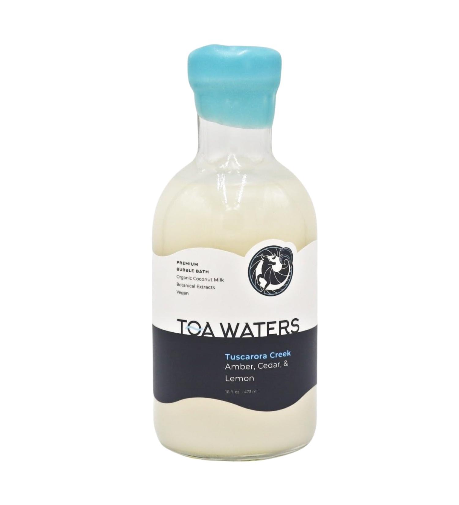 Tuscarora Creek Bubble Bath - Amber Cedar & Lemon Scent | Vegan & Moisturizing | Organic Coconut Milk | 16 FL oz - For All Skin Types - Buy Online on GoSupps.com