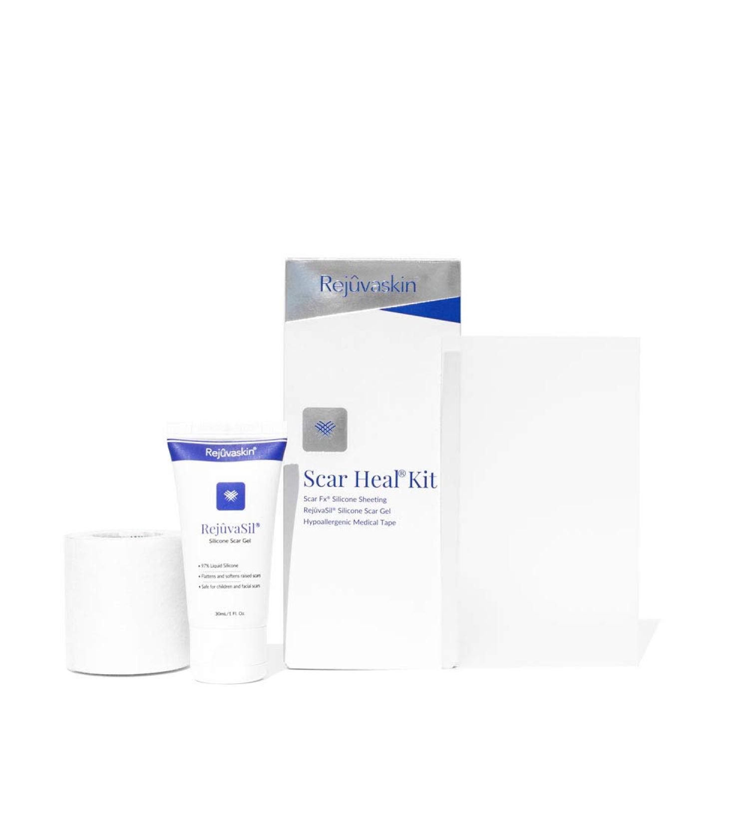 Rejuvaskin Scar Heal Kit - Medium Scar Treatment with Silicone Sheets & Medical Tape - Physician Recommended for Scar Reduction - Buy Online on GoSupps.com