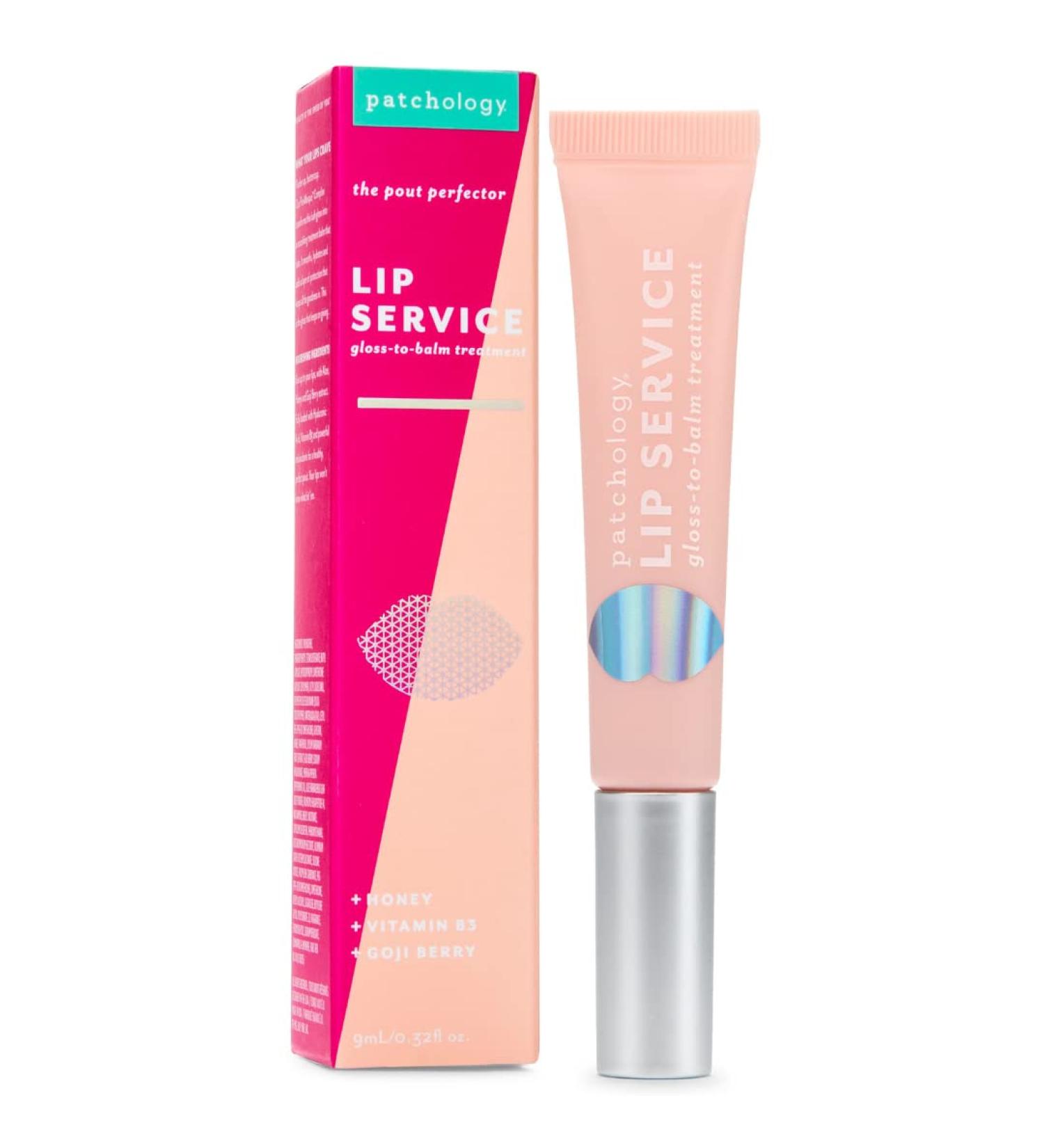 Patchology Lip Service Gloss-to-Balm Lip Treatment - Hyaluronic Acid Lip Care for Dry, Cracked, and Chapped Lips - Buy Online on GoSupps.com
