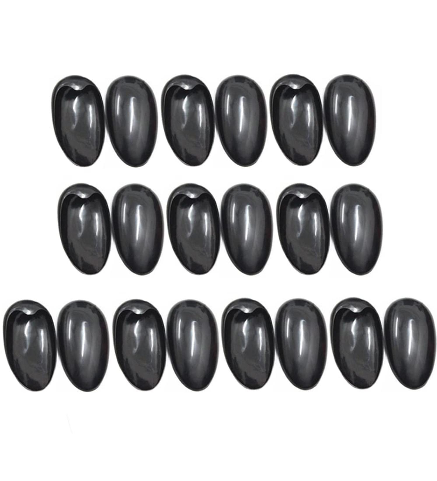 10 Pairs Black Plastic Hair Dye Earmuffs - Salon Hair Coloring Ear Protectors for Professional Hairdressing at Home & Barber Shop - Buy Online on GoSupps.com