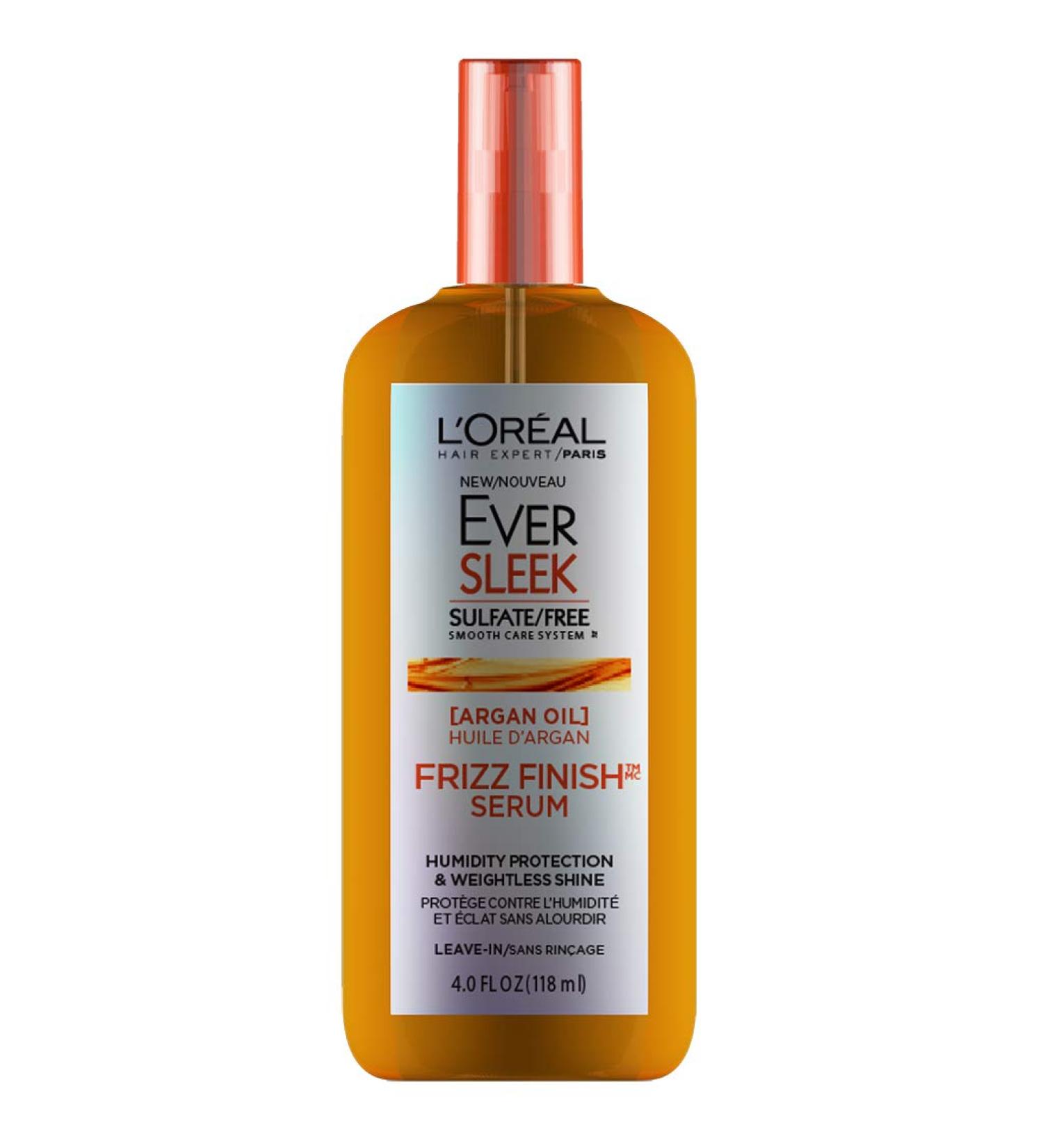 L'Oreal Paris EverSleek Frizz Finish Oil-In-Serum 4 Fl Oz - Sulfate-Free Formula - Buy Online on GoSupps.com