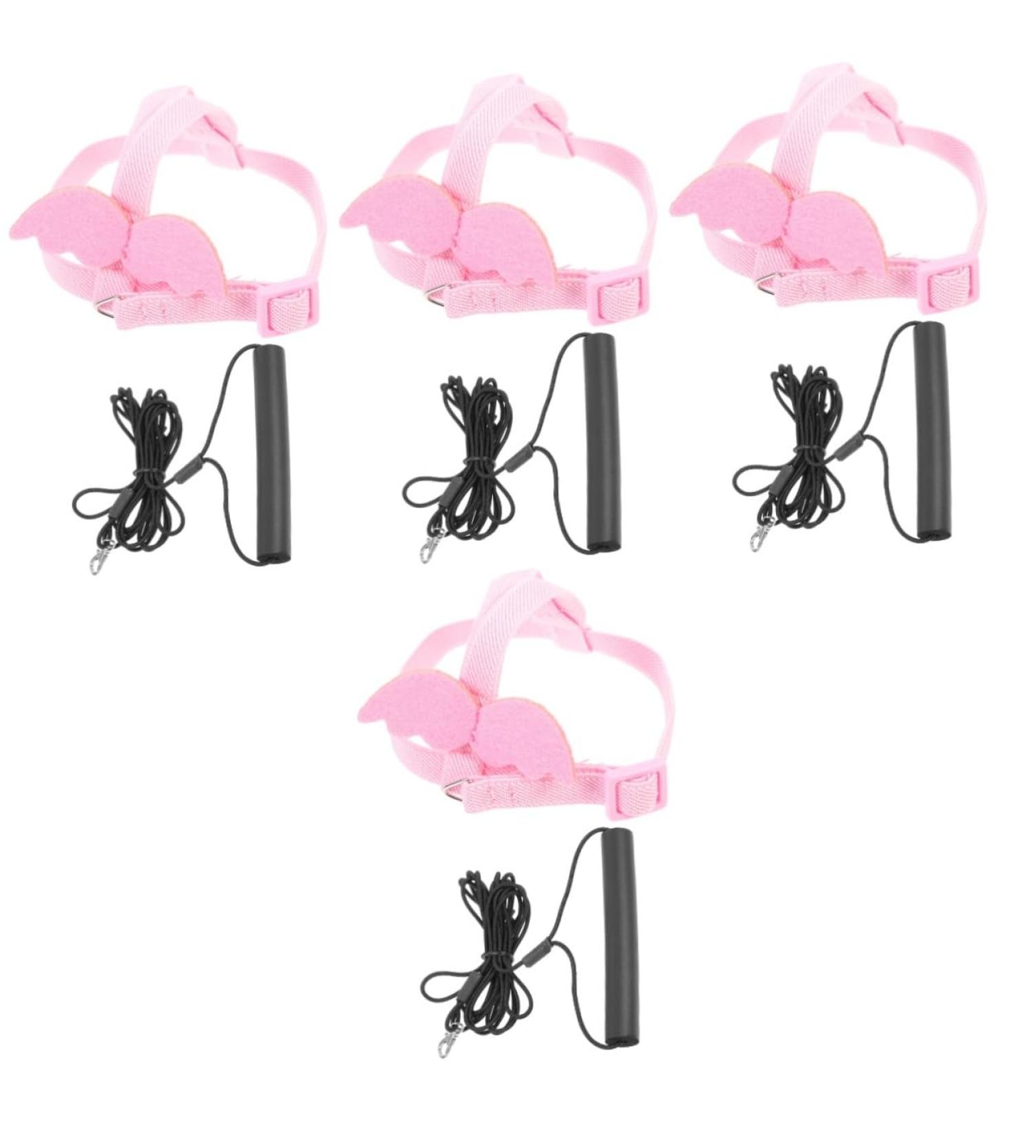 DOITOOL 4 Sets Bird Leash Suspend Bearded Dragon Harness Reptile Harness Bird Harness Outdoor Car Supplies 12X6X1.3CMx4pcs Pinkx4pcs - Buy Online on GoSupps.com