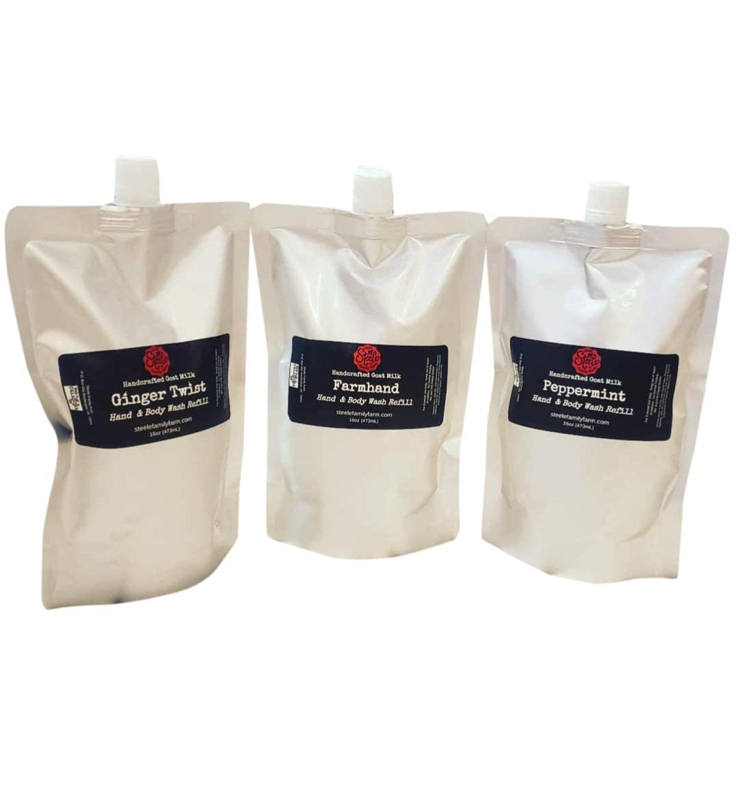 Hand & Body Wash- Liquid Goat Milk Soap - Refill Pack