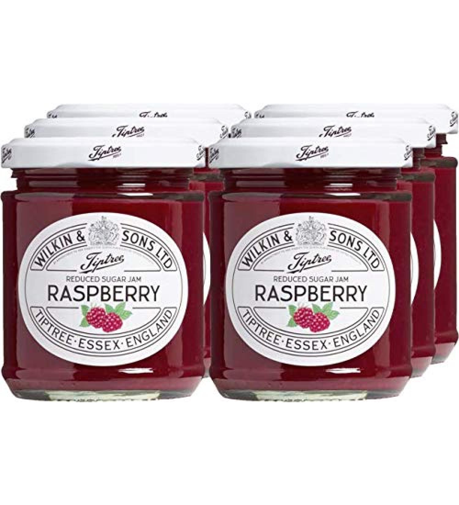 Wilkin & Sons Tiptree Raspberry Reduced Sugar Jam / 6 x 200g jars/Vegetarian Vegan Coeliac friendly/Gluten-Free/Made in the UK - Buy Online on GoSupps.com
