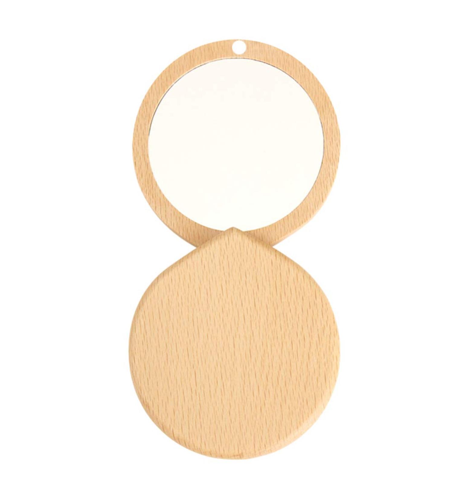 Beaupretty Wooden Travel Makeup Compact Mirror - Small Portable Folding Pocket Mirror for On-the-Go Beauty - Buy Online on GoSupps.com
