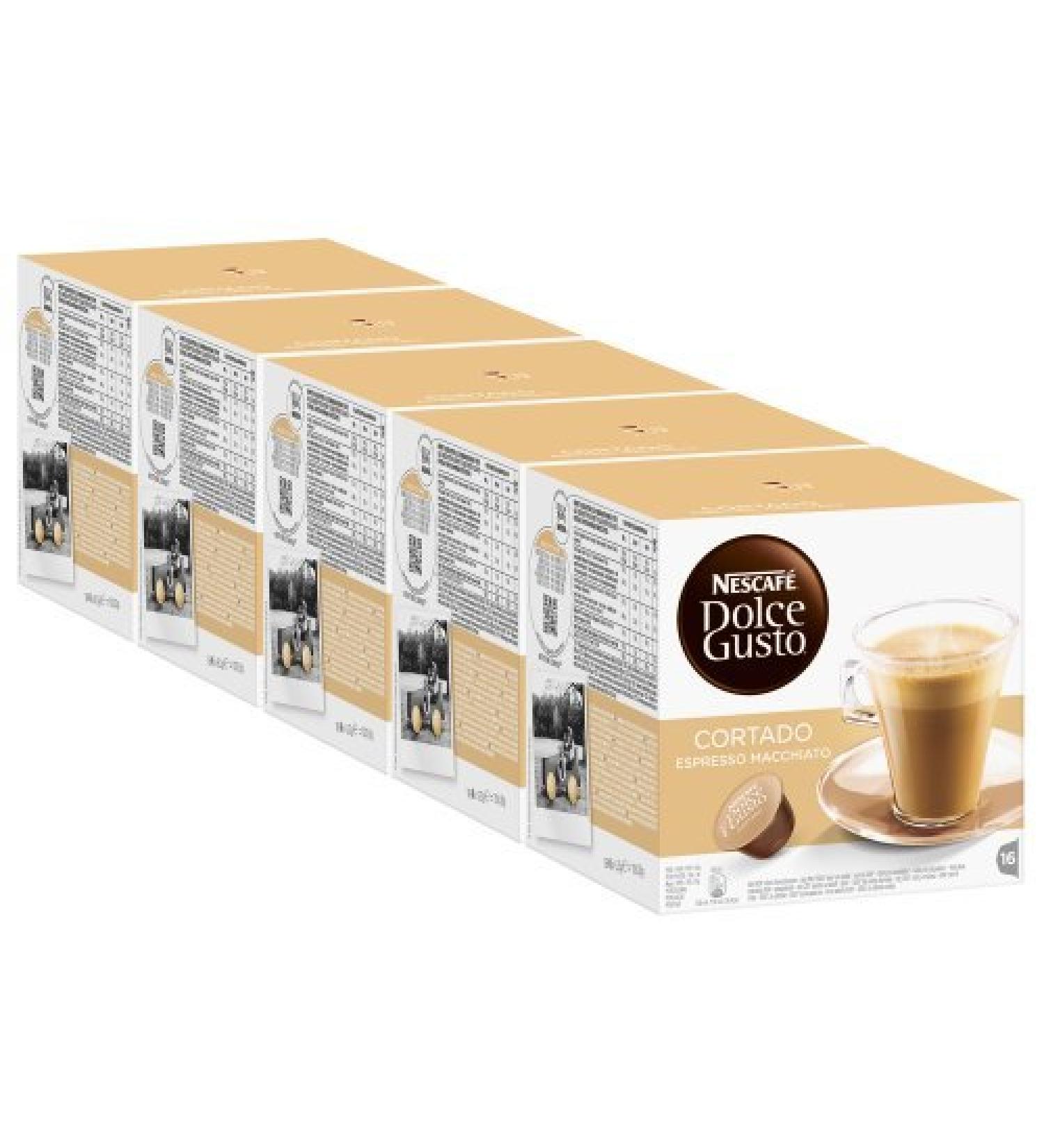 Nescaf Dolce Gusto Cortado Espresso Macchiato Pack of 5 5 x 16 Capsules by Nescaf