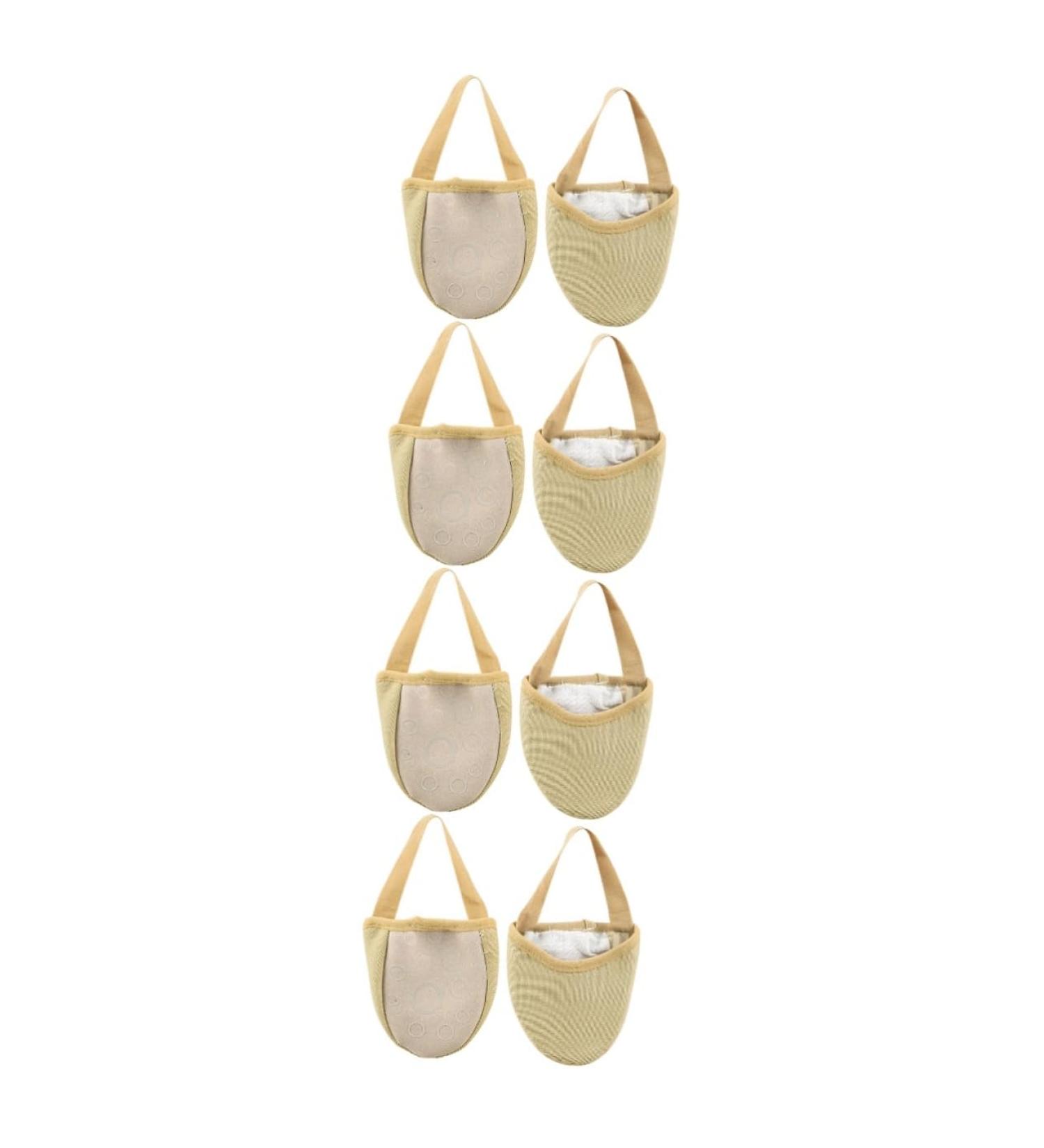 4 Pairs Yoga Toe Protector Shoes Pads | Breathable Forefoot Cushion & Sweat-Absorbent Socks - Buy Online on GoSupps.com