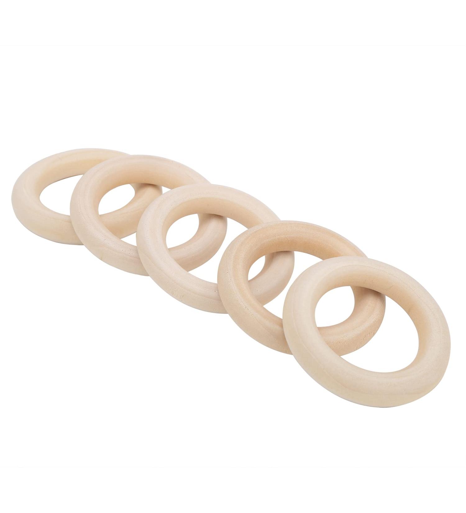 Shop Safe & Non-Toxic Wooden Teething Ring for Babies - 45mm | International Shipping - Buy Online on GoSupps.com