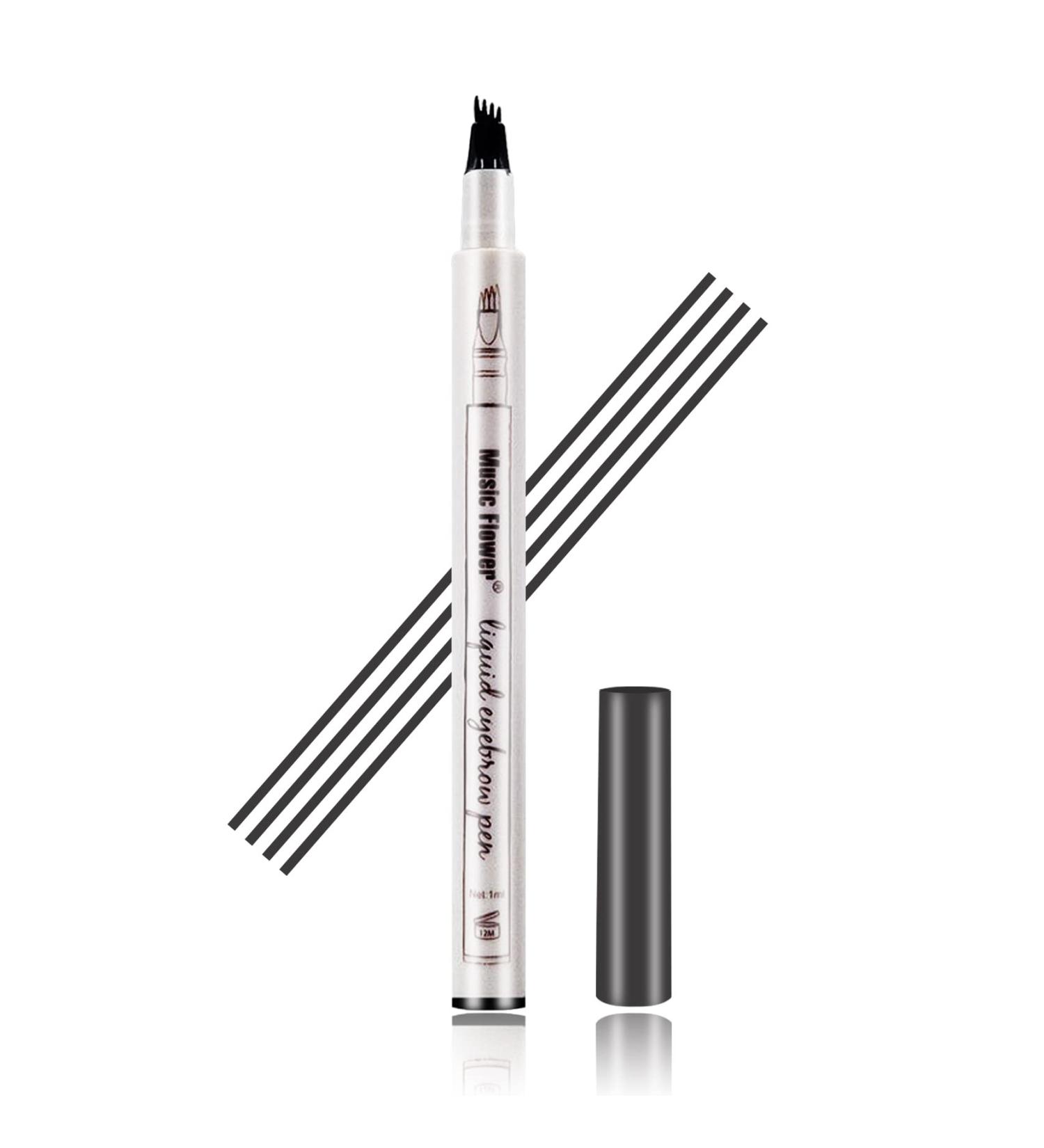 Eyebrow Pencil Microblading Pen | Waterproof Long-Lasting Dark Grey Eyebrow Makeup - Buy Online on GoSupps.com