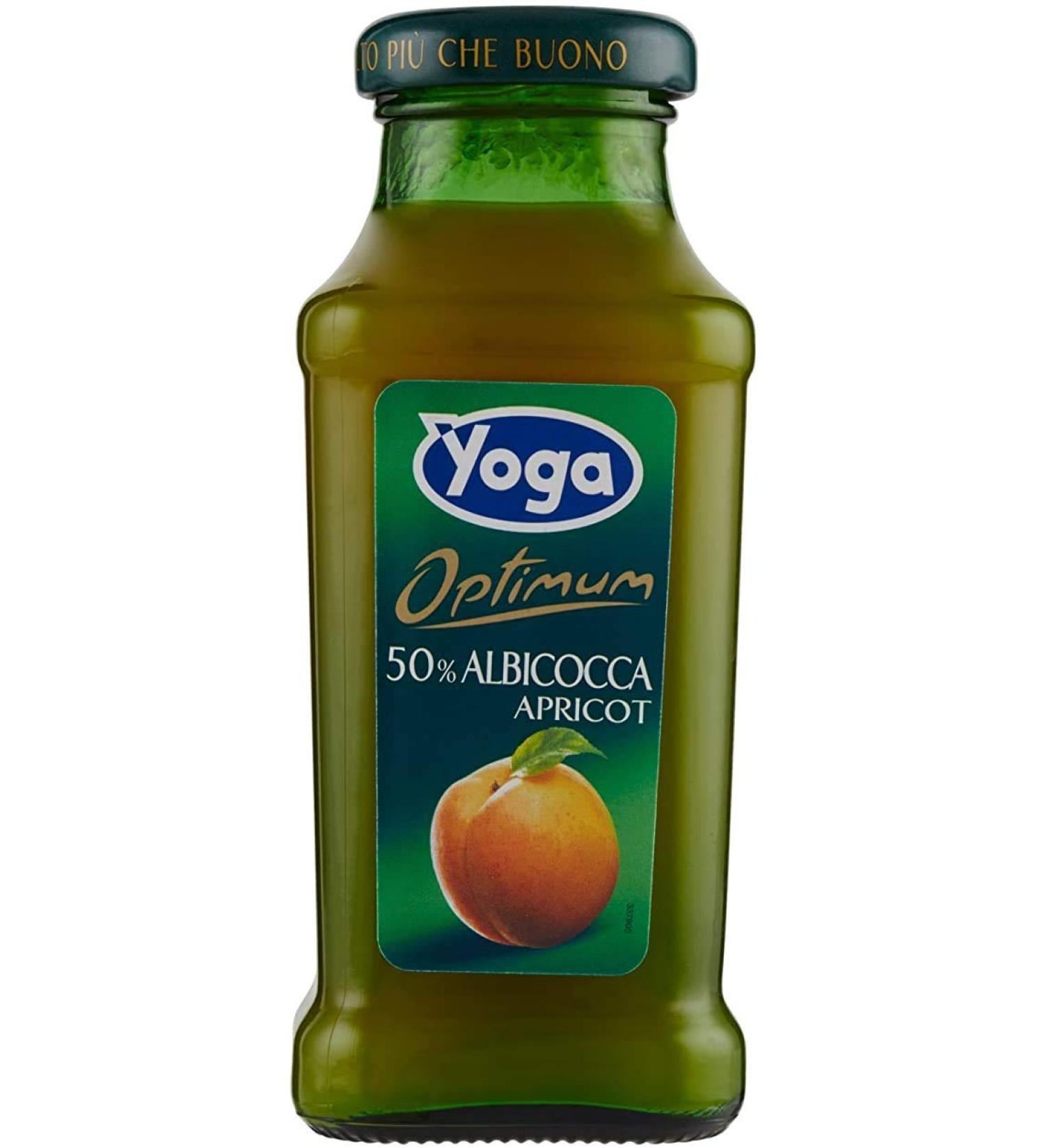 48x Yoga Bar Albicocca apricot fruit juice drink fruit flavor glass bottle 200ml fruit juice