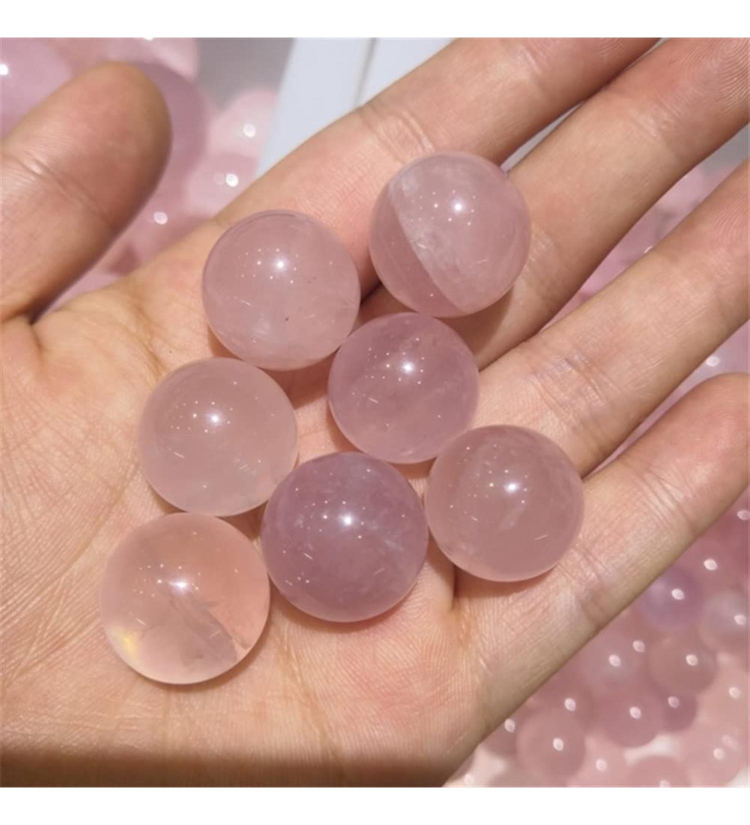 Home Decoration Natural Gemstone Rose Quartz Balls Crystal Spheres 20mm 5pc Stones Home Goods ZJGIDTEM - Buy Online on GoSupps.com
