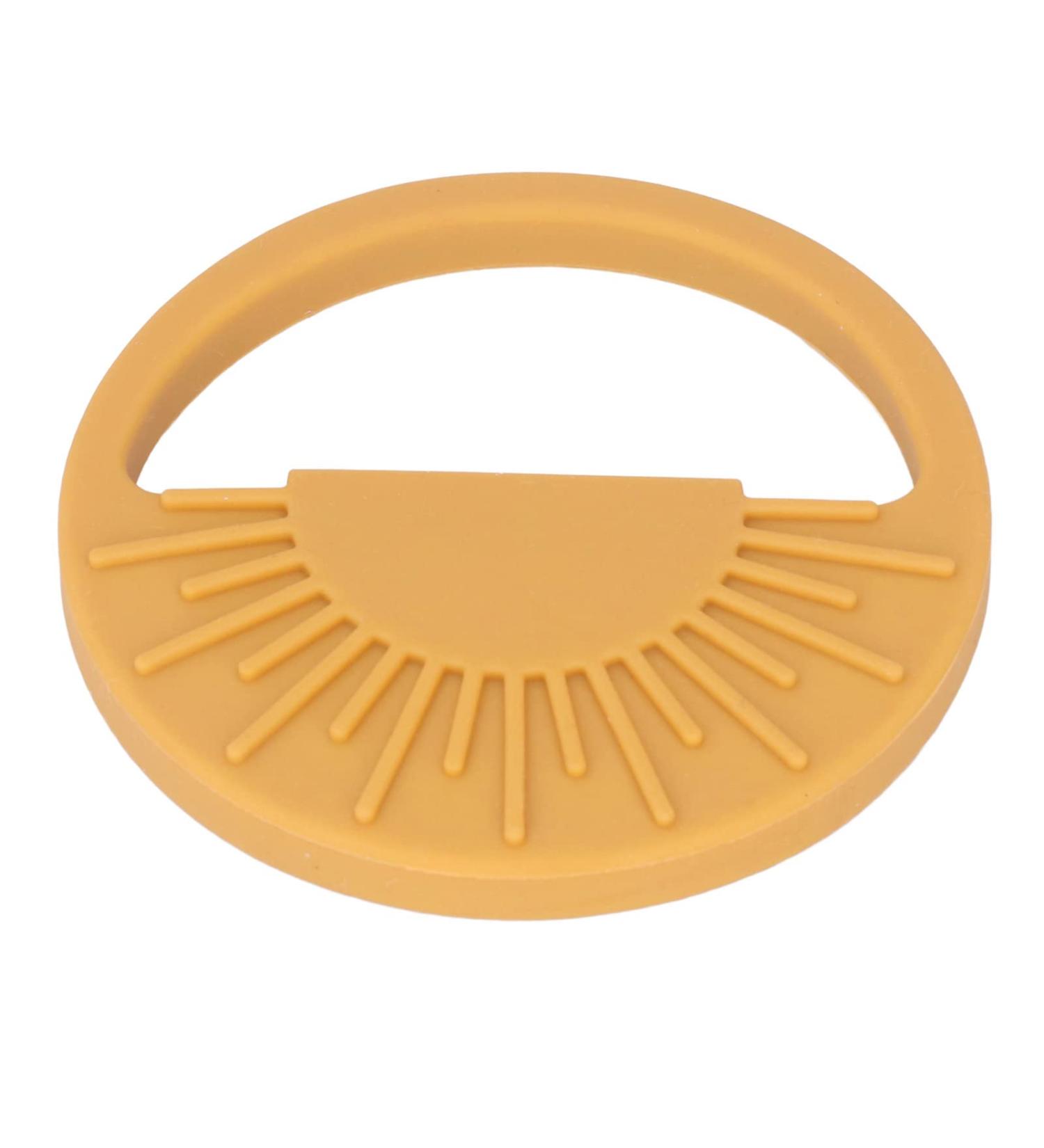 Silicone Baby Teether with Handle - Semicircular Sun Design for Soothing Teething - International Shipping Available - Buy Online on GoSupps.com
