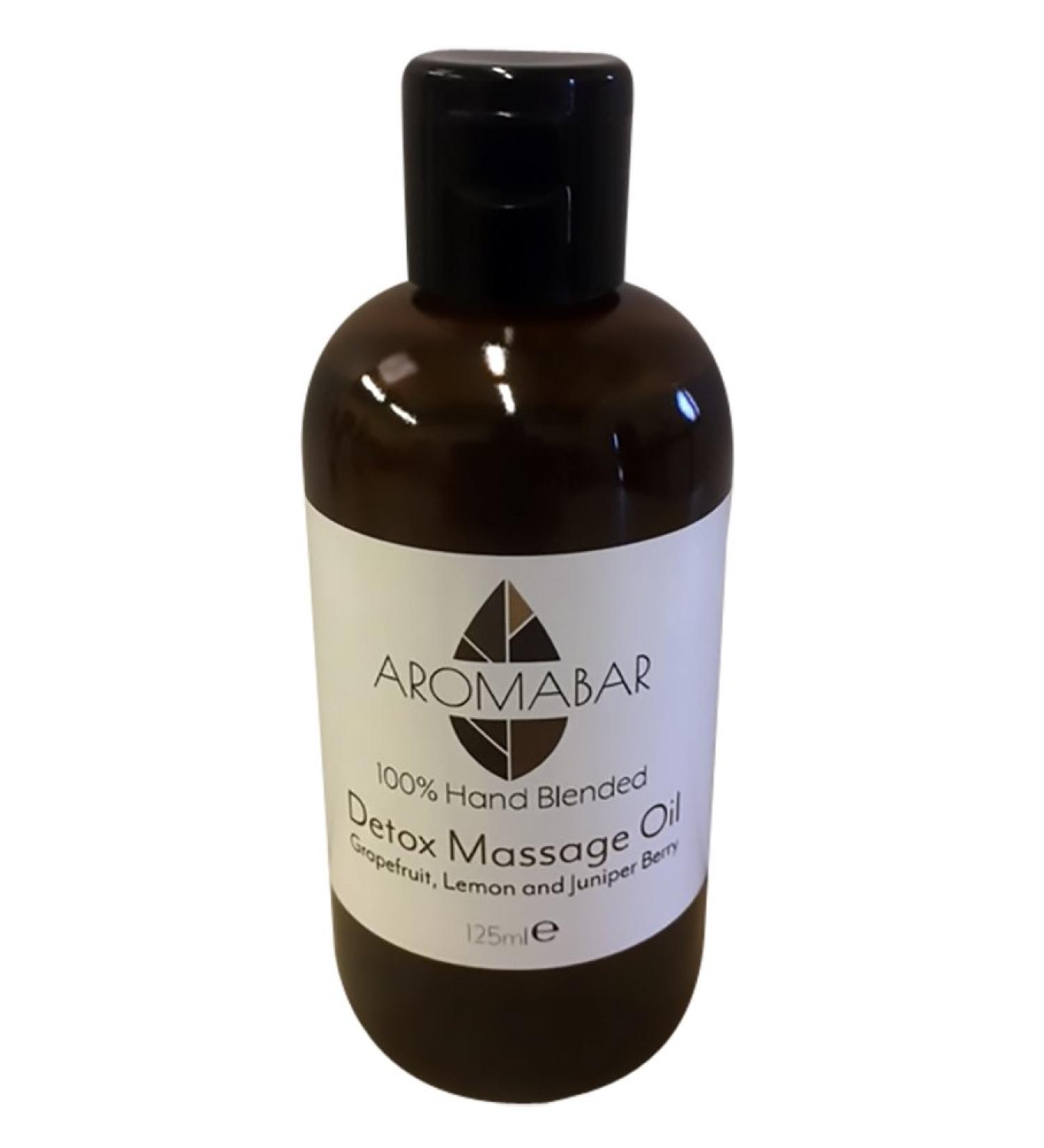 Detox Massage Oil 125ml Contains Grapefruit Lemon & Juniper pure essential oils
