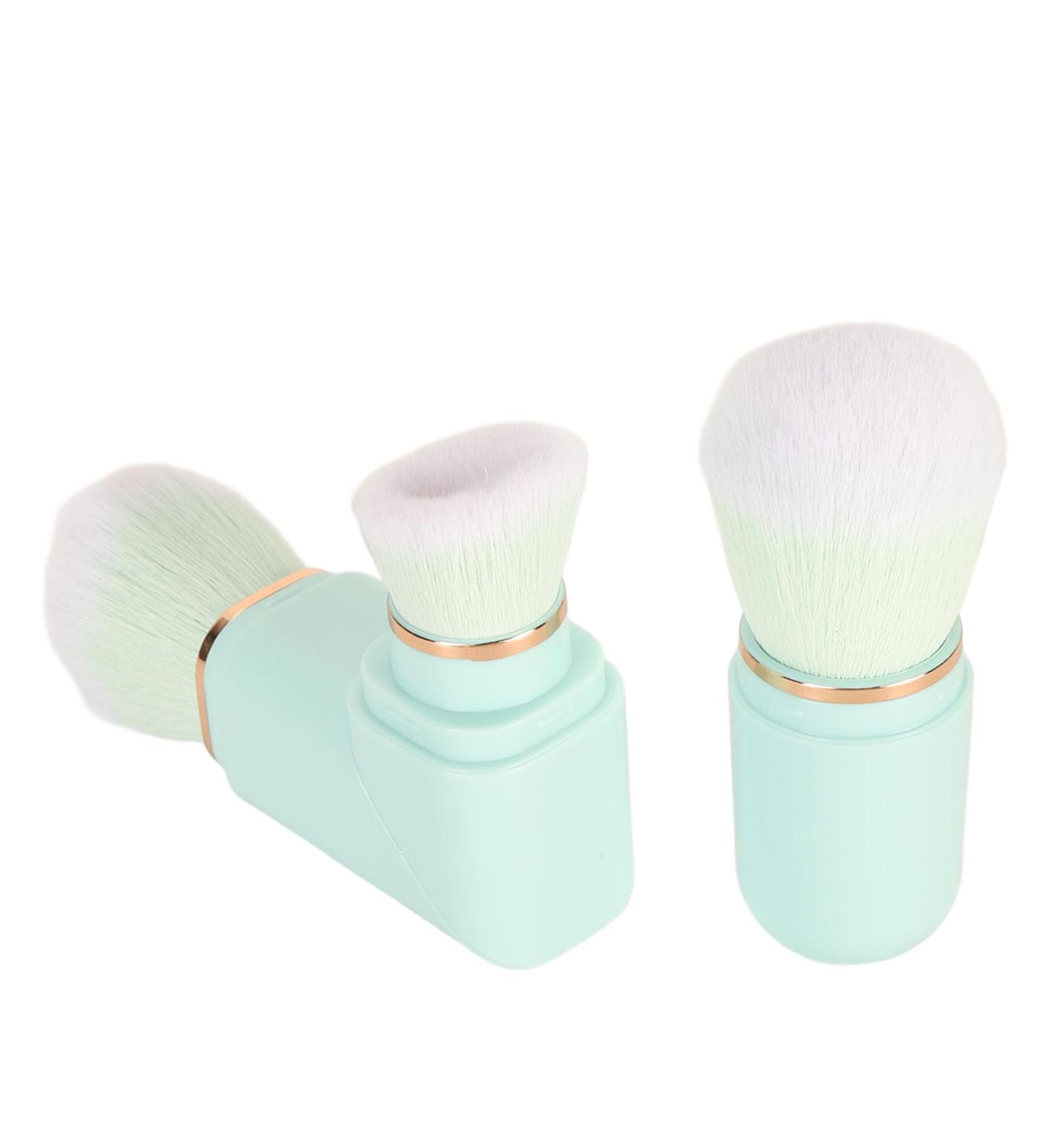 Makeup Brush Set Soft Synthetic Bristles 360 Degree Swivel Handle: Blue Extendable Powder Brush for Home Use - Buy Online on GoSupps.com