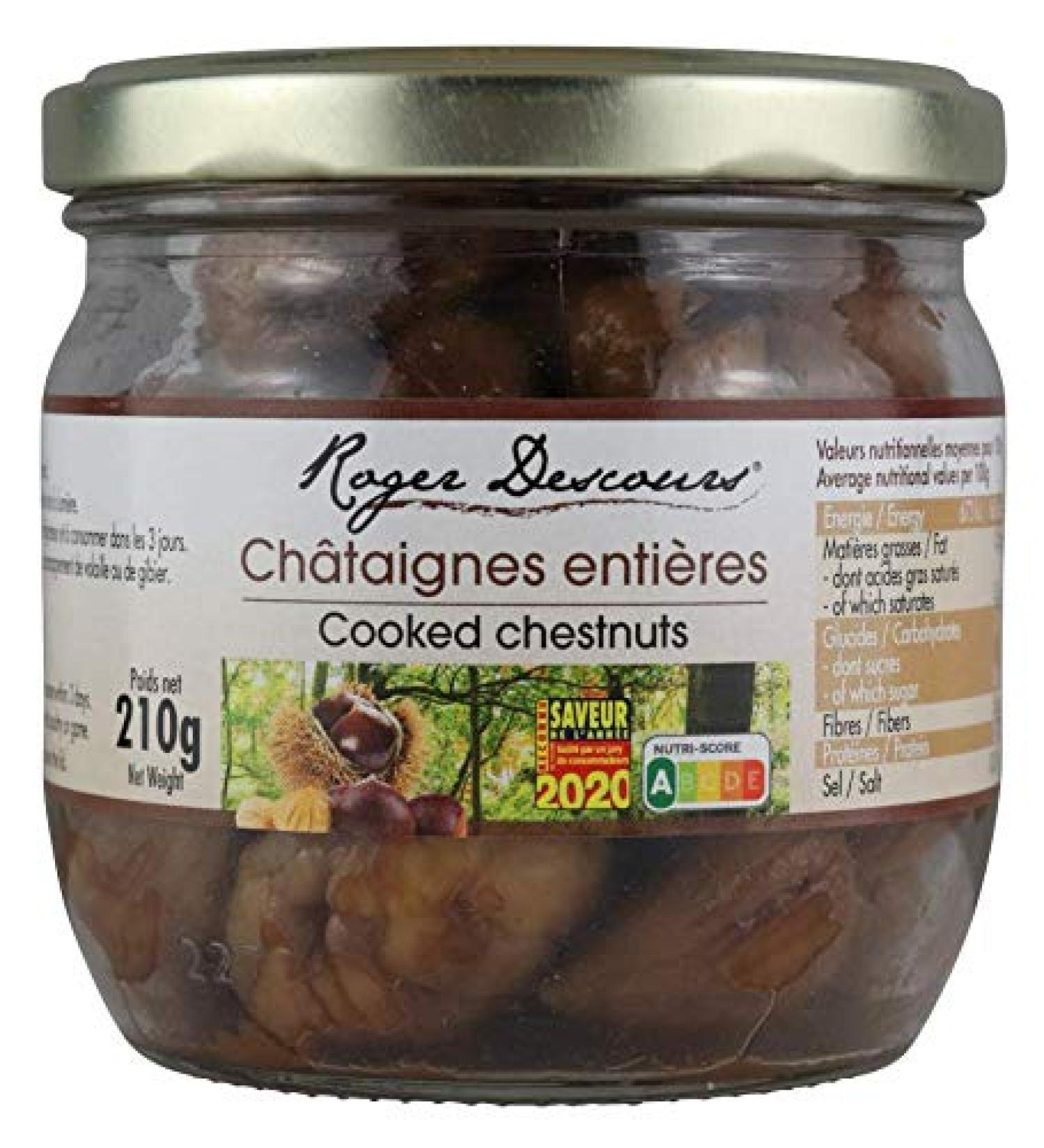Cooked chestnuts - sweet chestnuts 210 grams in a jar peeled 210 g (1 pack)