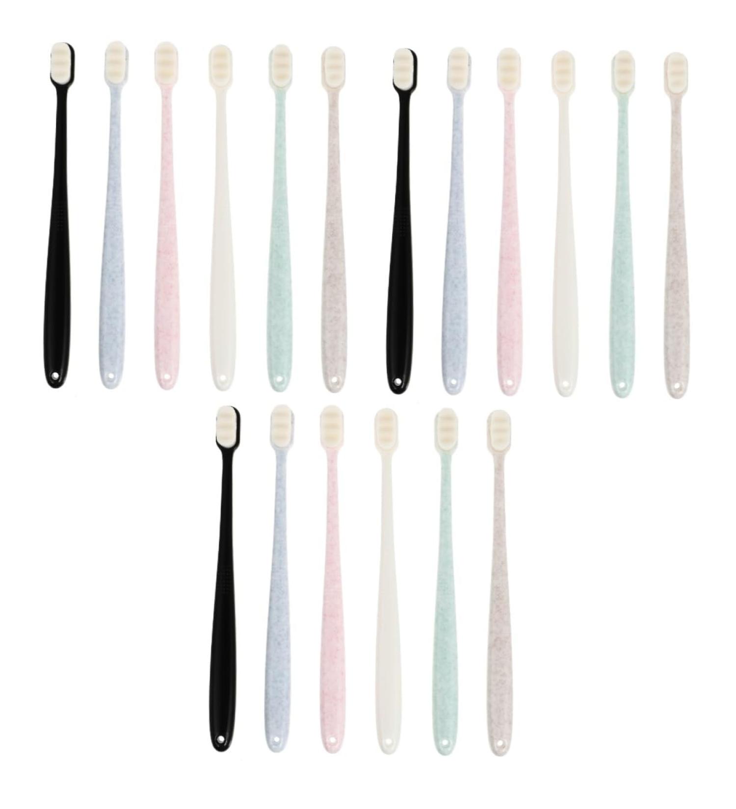 Ultechnovo 18 Pack Charcoal Toothbrush for Sensitive Gums - Hard Bristle Dental Floss & Cleaning Tools - Travel-Friendly Manual Brush - Buy Online on GoSupps.com