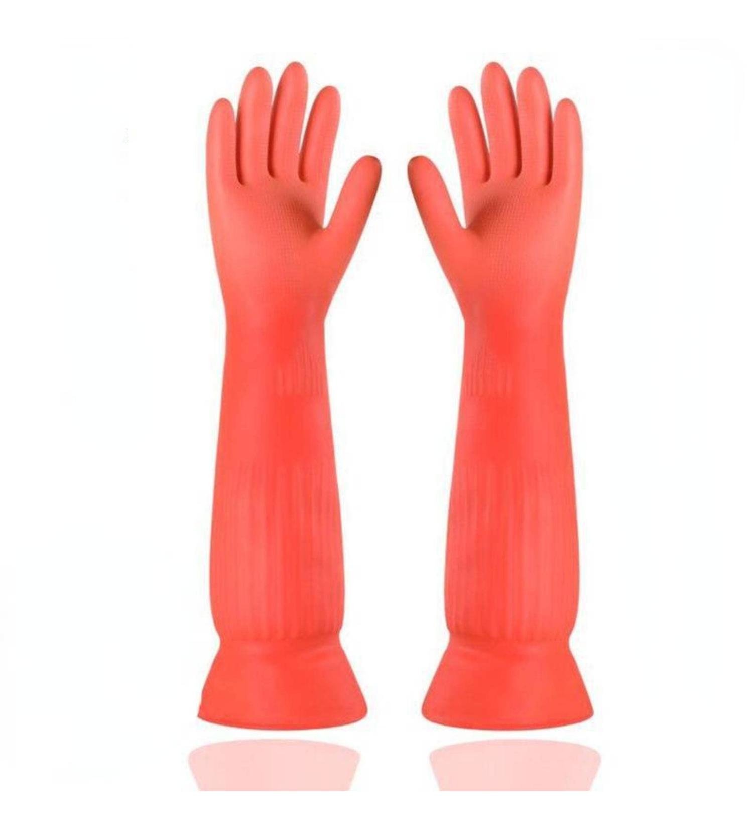 Latex Gloves Rubber Kitchen Car Wash Household Cleaning Rubber Rubber Gloves Extended Car Wash Without Backflow chengse Large - Buy Online on GoSupps.com