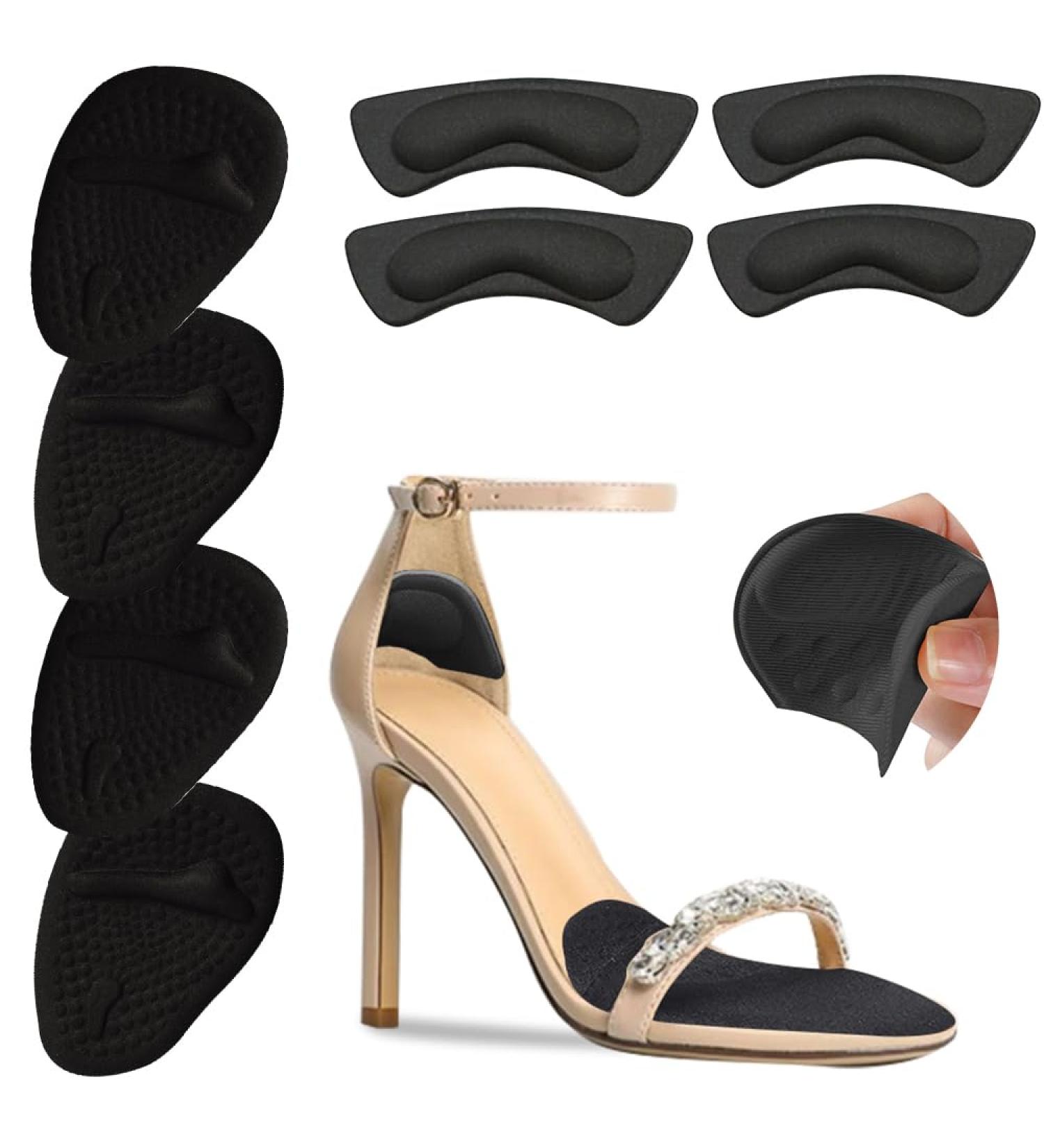 Metatarsal Pads for Women | Forefoot Cushion Inserts & High Heel Ball of Foot Cushions | Reduce Foot Pain & Slip with YJZD-Black - Buy Online on GoSupps.com