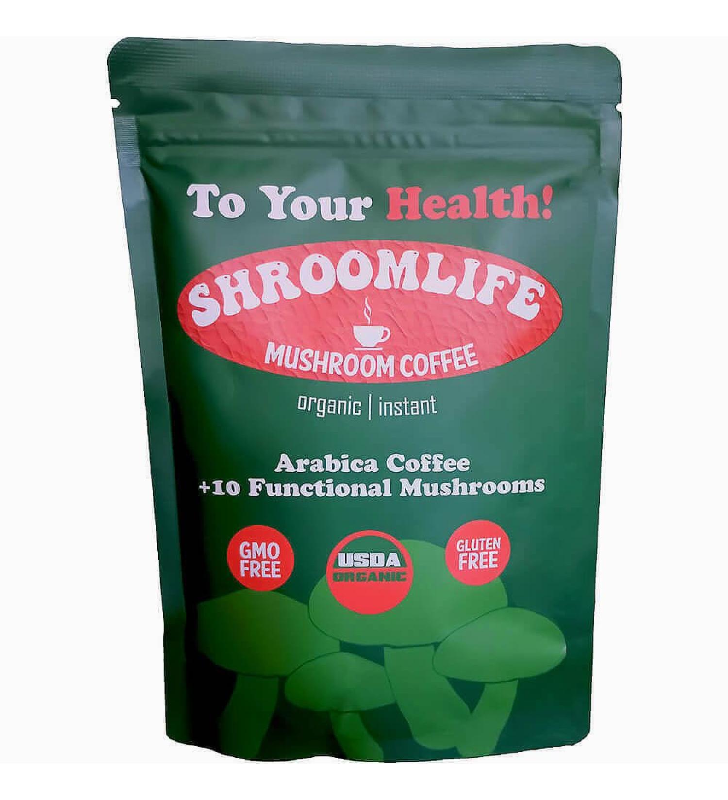 Organic Mushroom Coffee with 10 Superfood Mushroom Fruiting Bodies | Lion's Mane Reishi Chaga Shiitake Cordyceps and More | Premium Arabica Coffee Blend | Natural Energy and Focus Boost | 3.53 oz - Buy Online on GoSupps.com