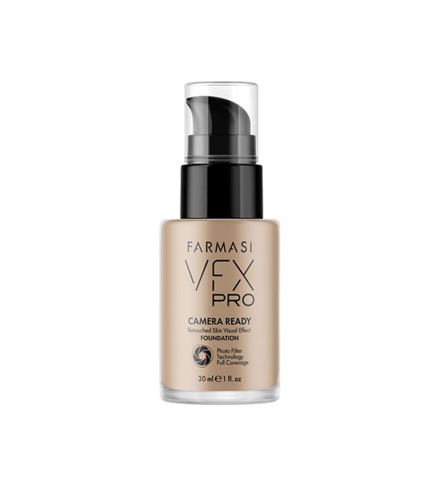 Farmasi Vfx Pro Foundation - Full Coverage Liquid Cream, Lightweight & Long Lasting - Natural Beige, 1 fl. oz - Buy Online on GoSupps.com