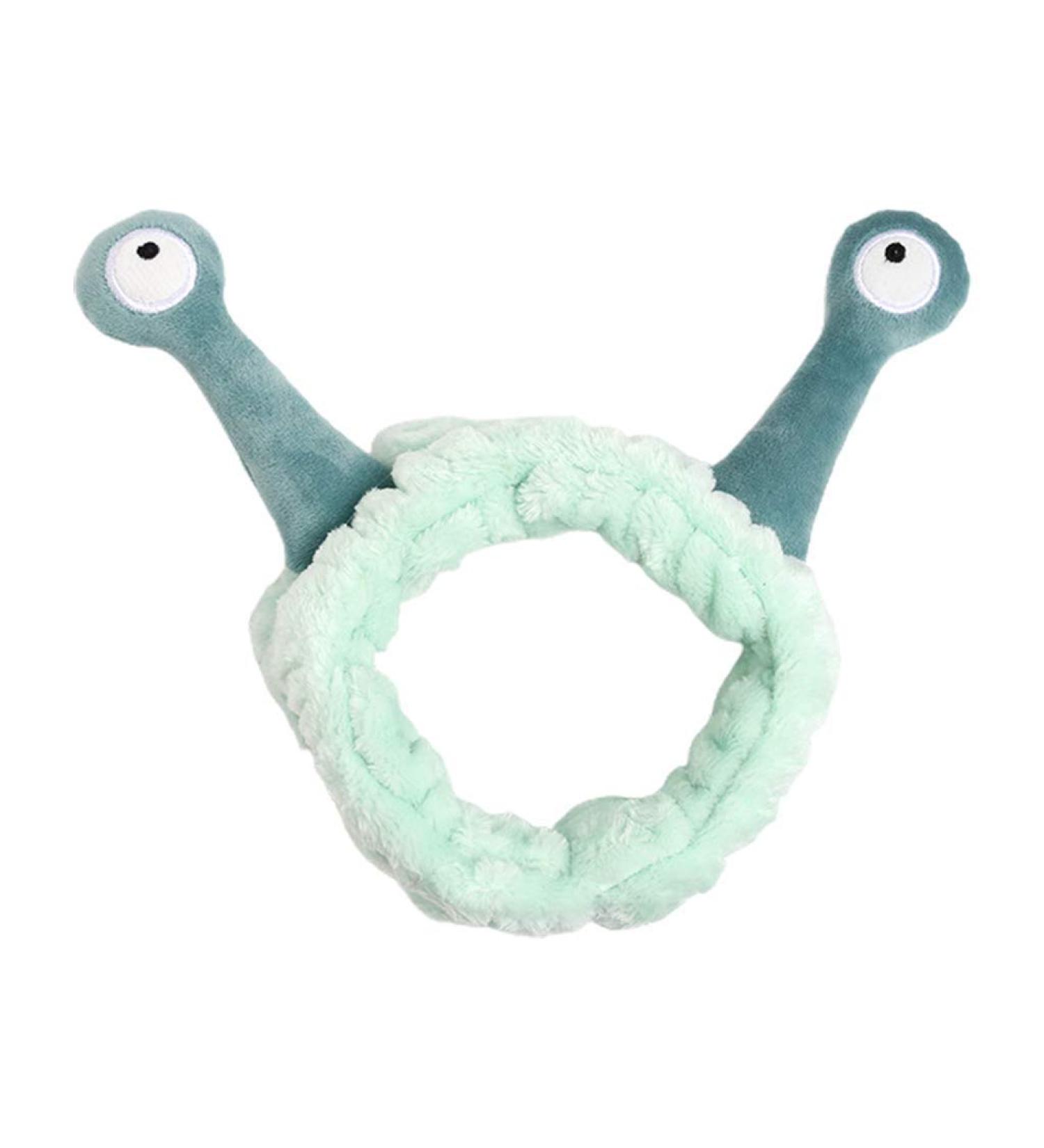 Cute Funny Snail Headband for Women and Girls - Green Plush Makeup and Face Washing Hair Band - Buy Online on GoSupps.com