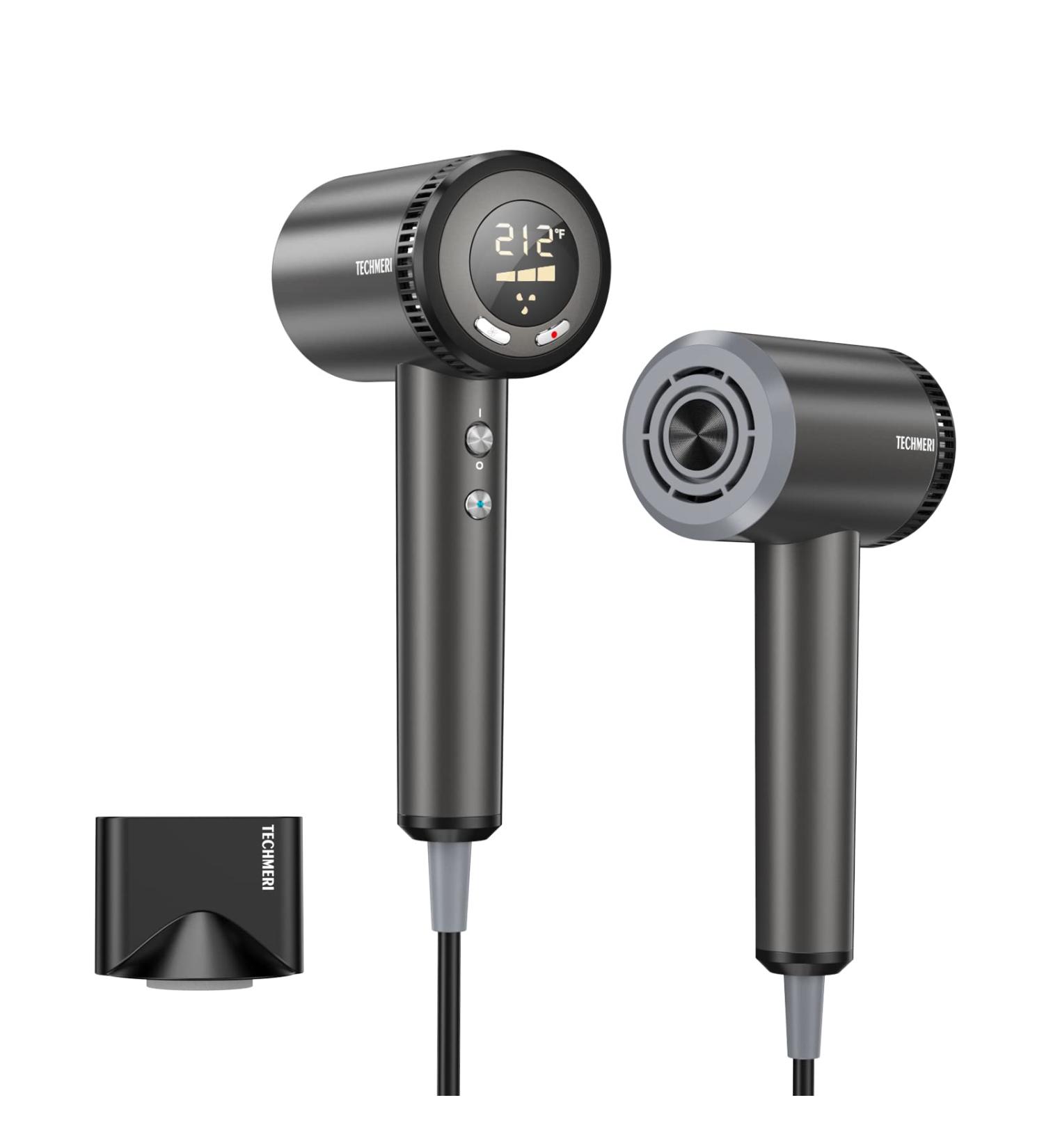 Buy TECHMERI Brushless Ionic Hair Dryer - LED Display Intelligent Thermal-Control Travel-Friendly for Men & Women | International Shipping - Buy Online on GoSupps.com